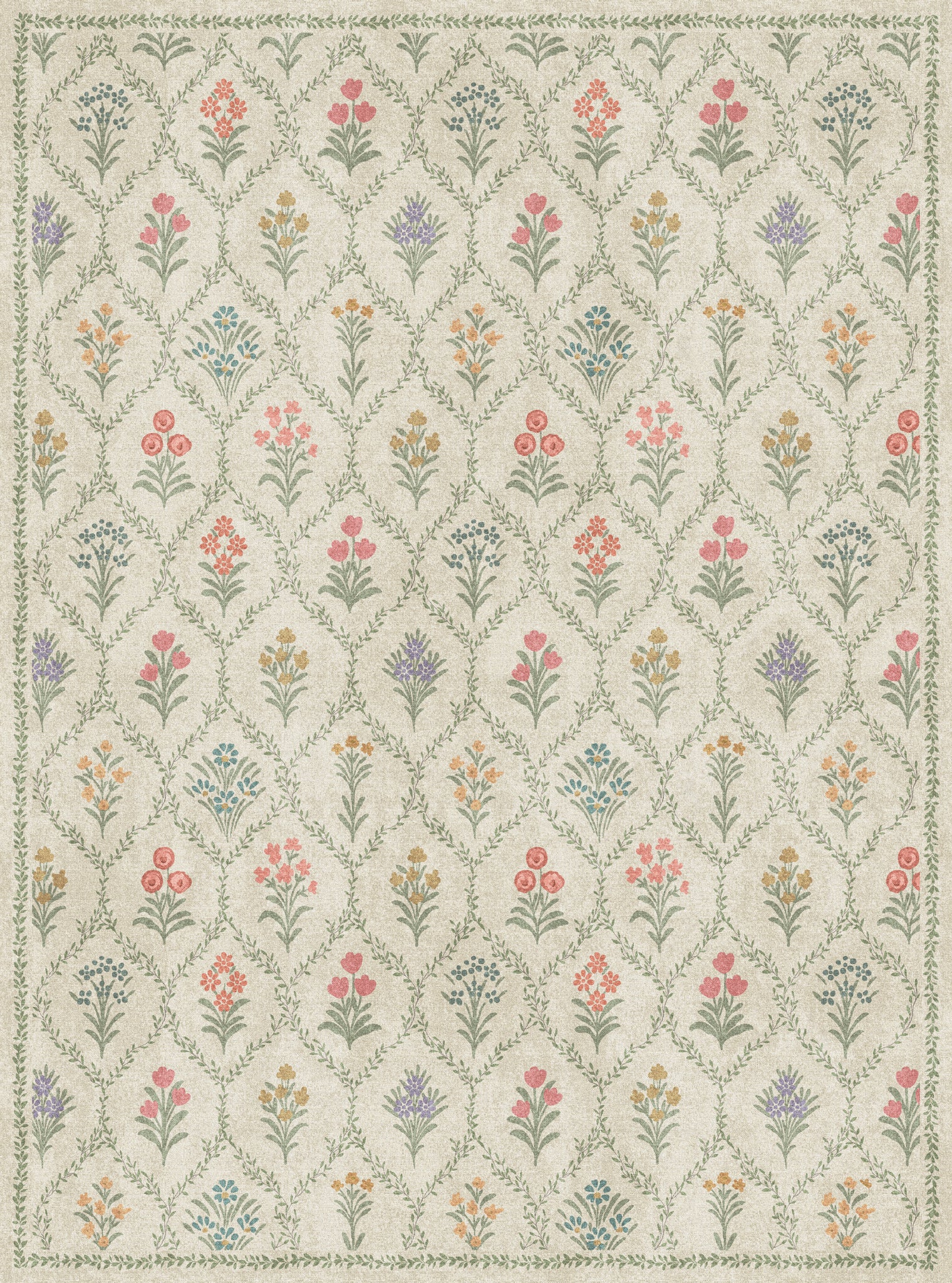 Millie Senovinis gėlių sodo kilimas