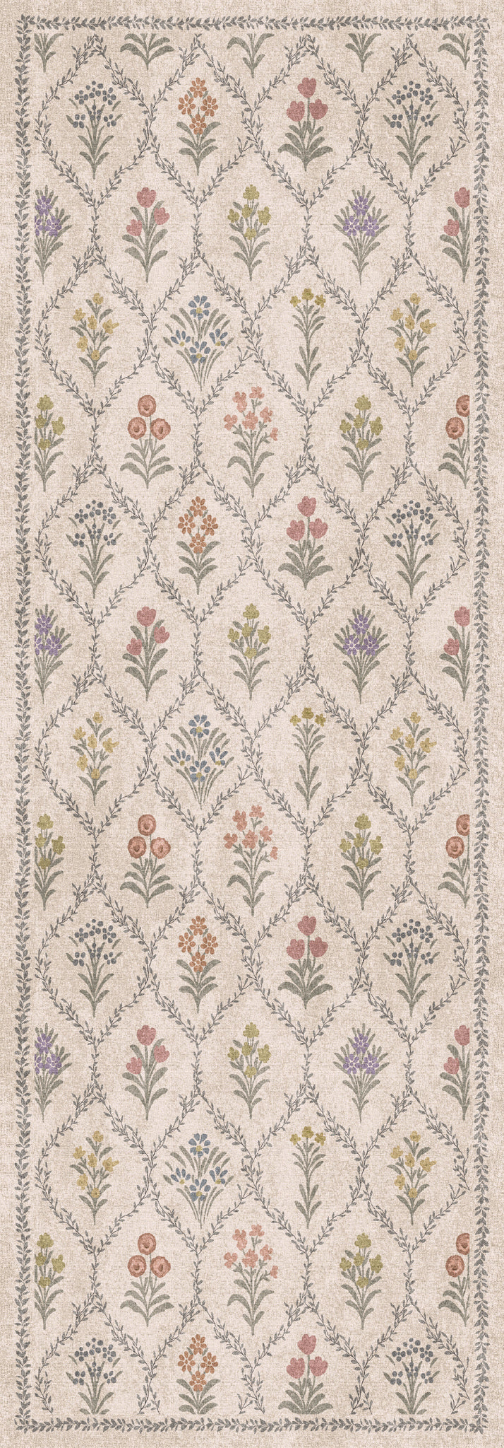 Millie Vintage Floral Garden Rug