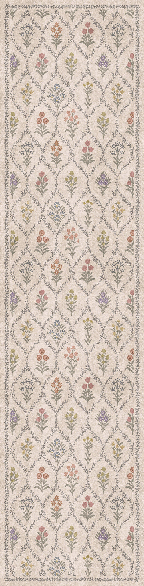 Millie Vintage Floral Garden Rug
