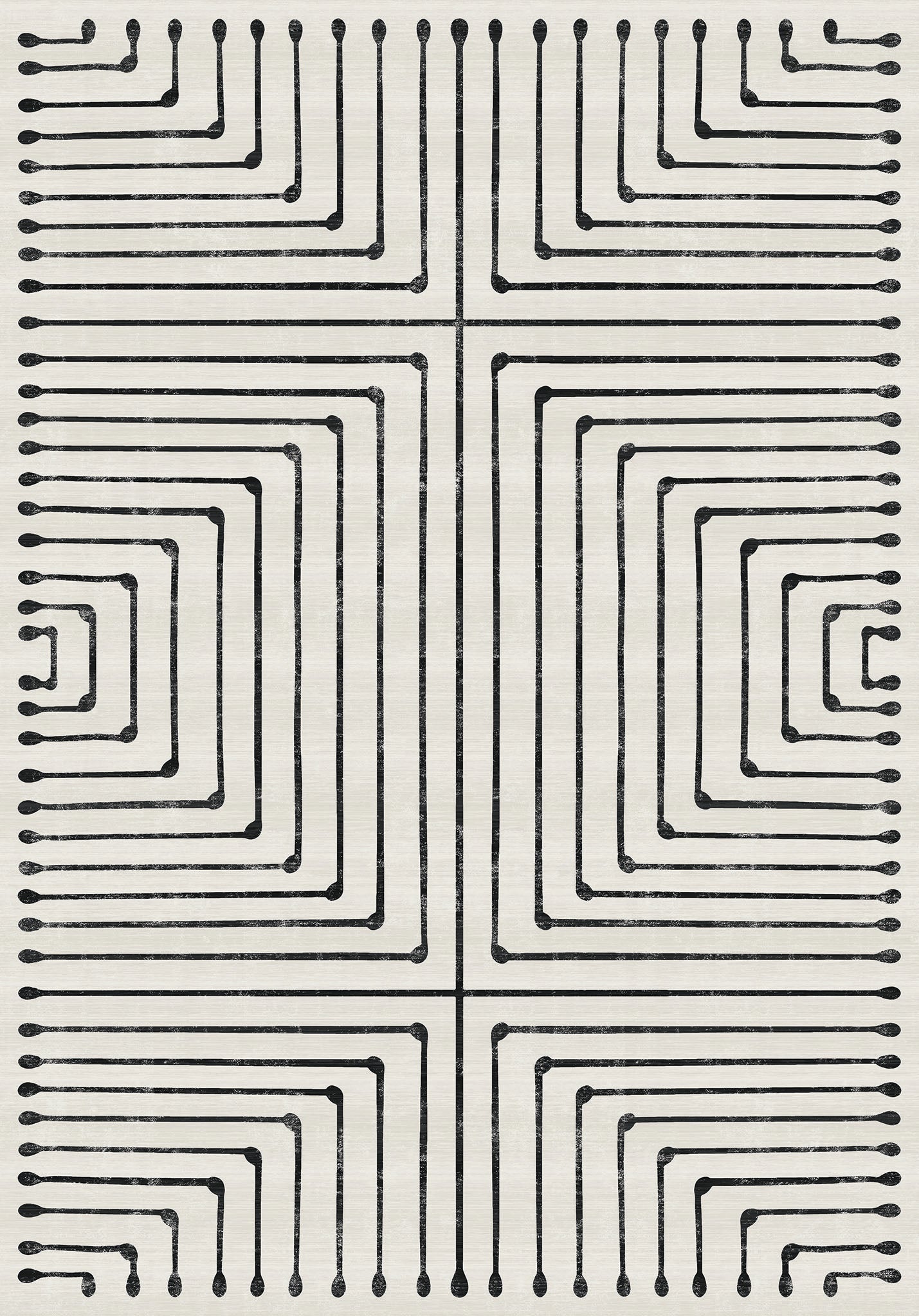 Olis Modern Inkdrop Geometric Rug