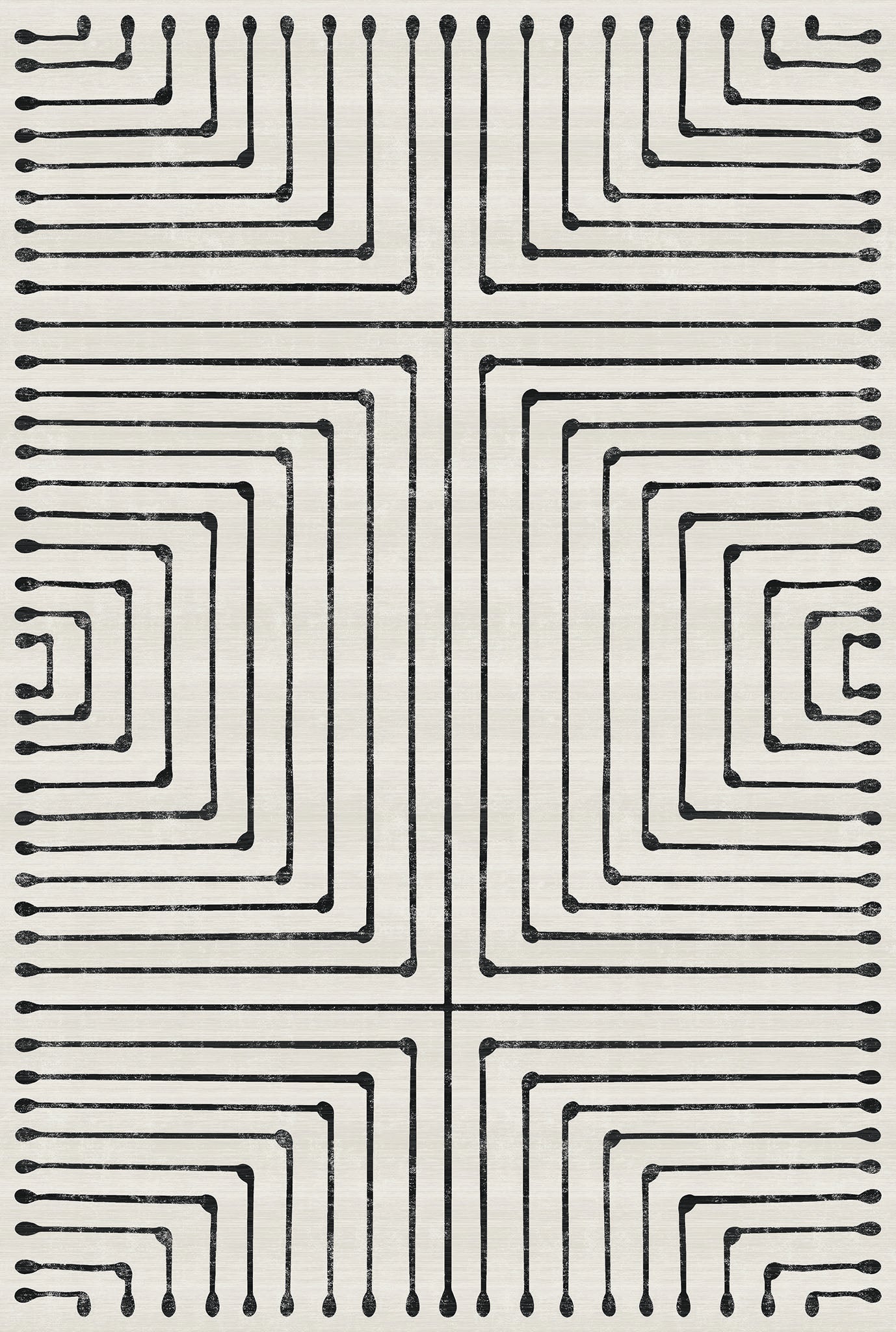 Olis Modern Inkdrop Geometric Rug