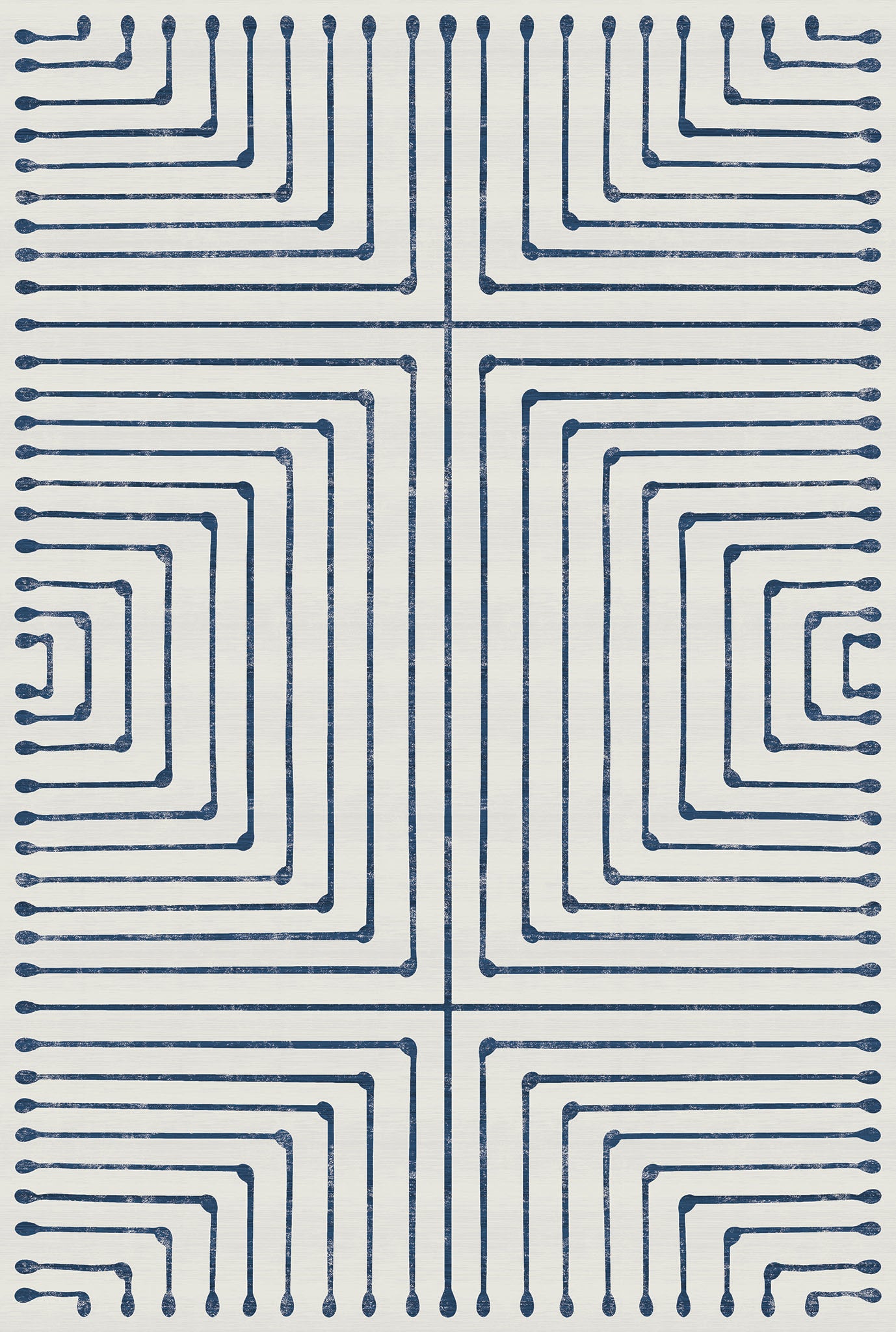 Olis Modern Inkdrop Geometric Rug