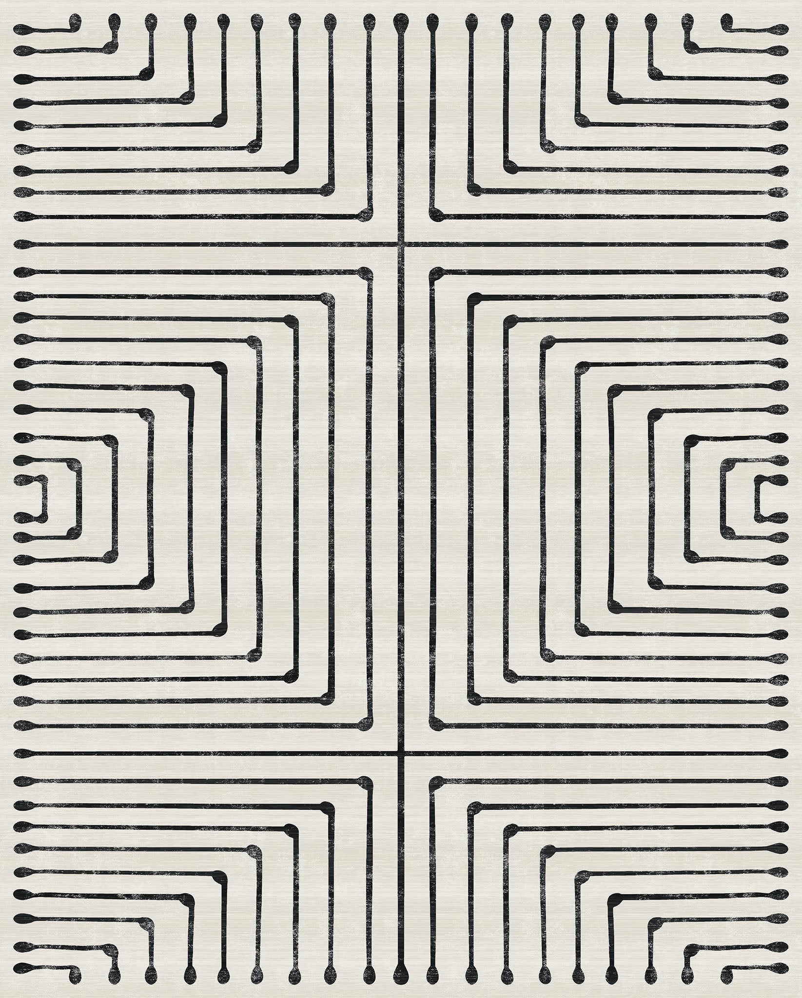 Olis Modern Inkdrop Geometric Rug