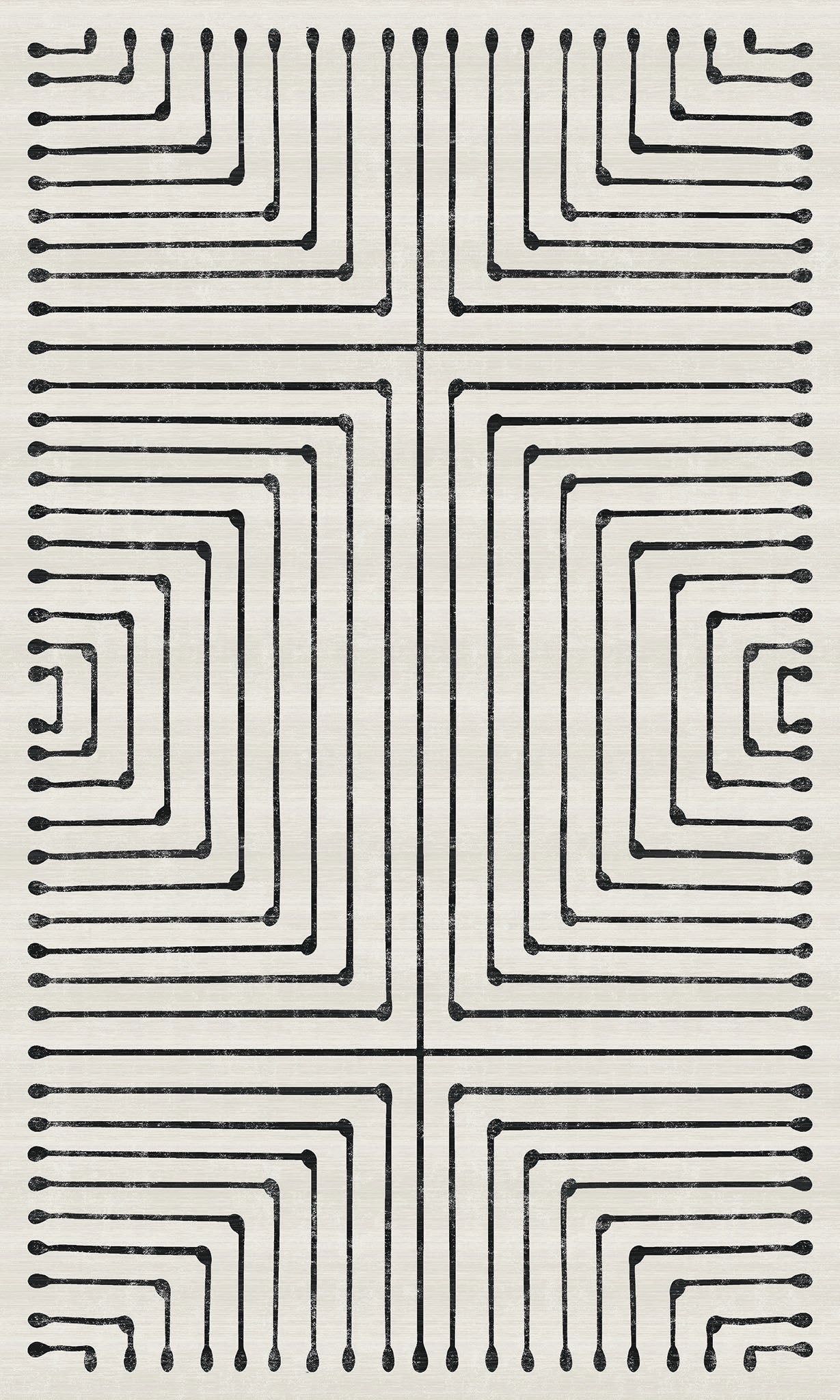 Olis Modern Inkdrop Geometric Rug