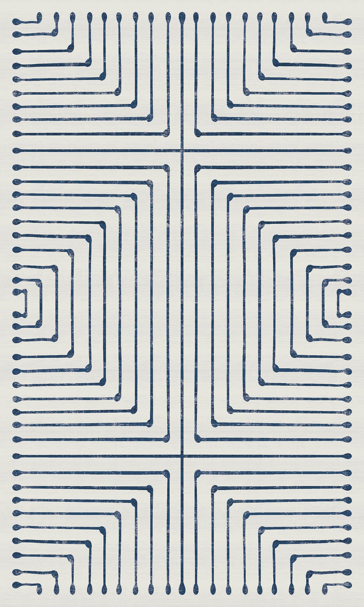 Olis Modern Inkdrop Geometric Rug