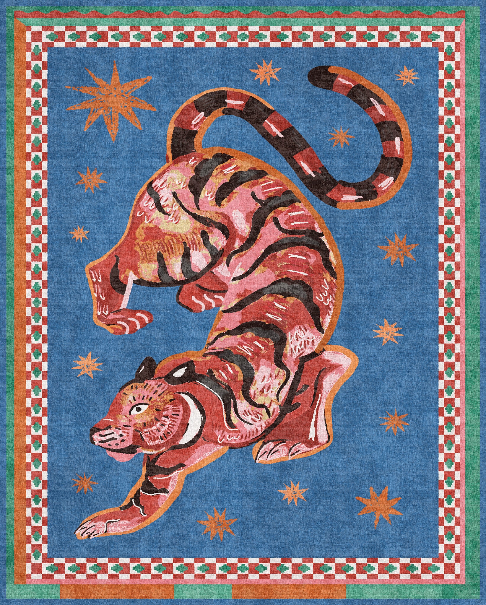 Kairo Celestial Tiger Print Rug