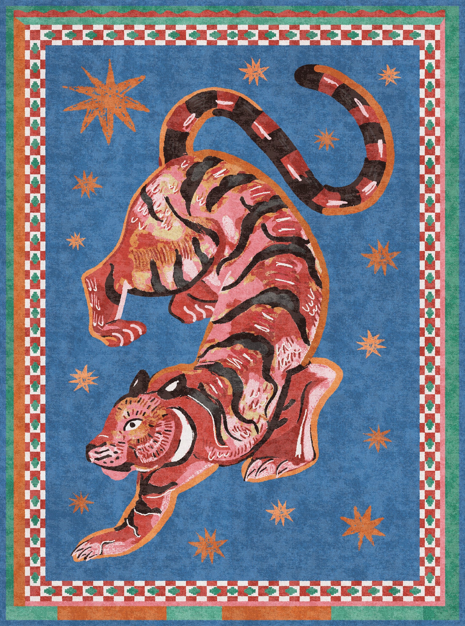 Kairo Celestial Tiger Print Rug