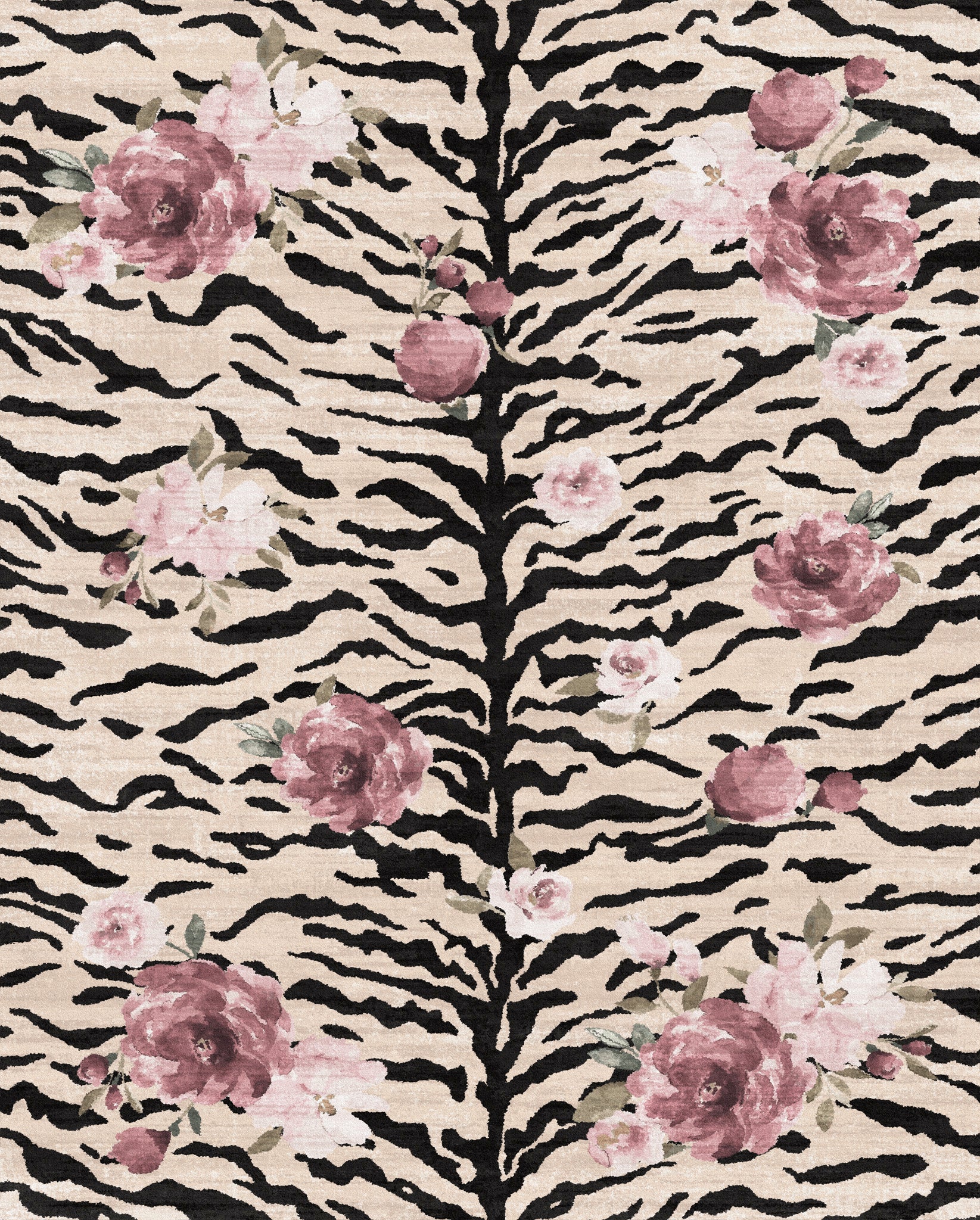Tessa Gėlių zebro rašto kilimas
