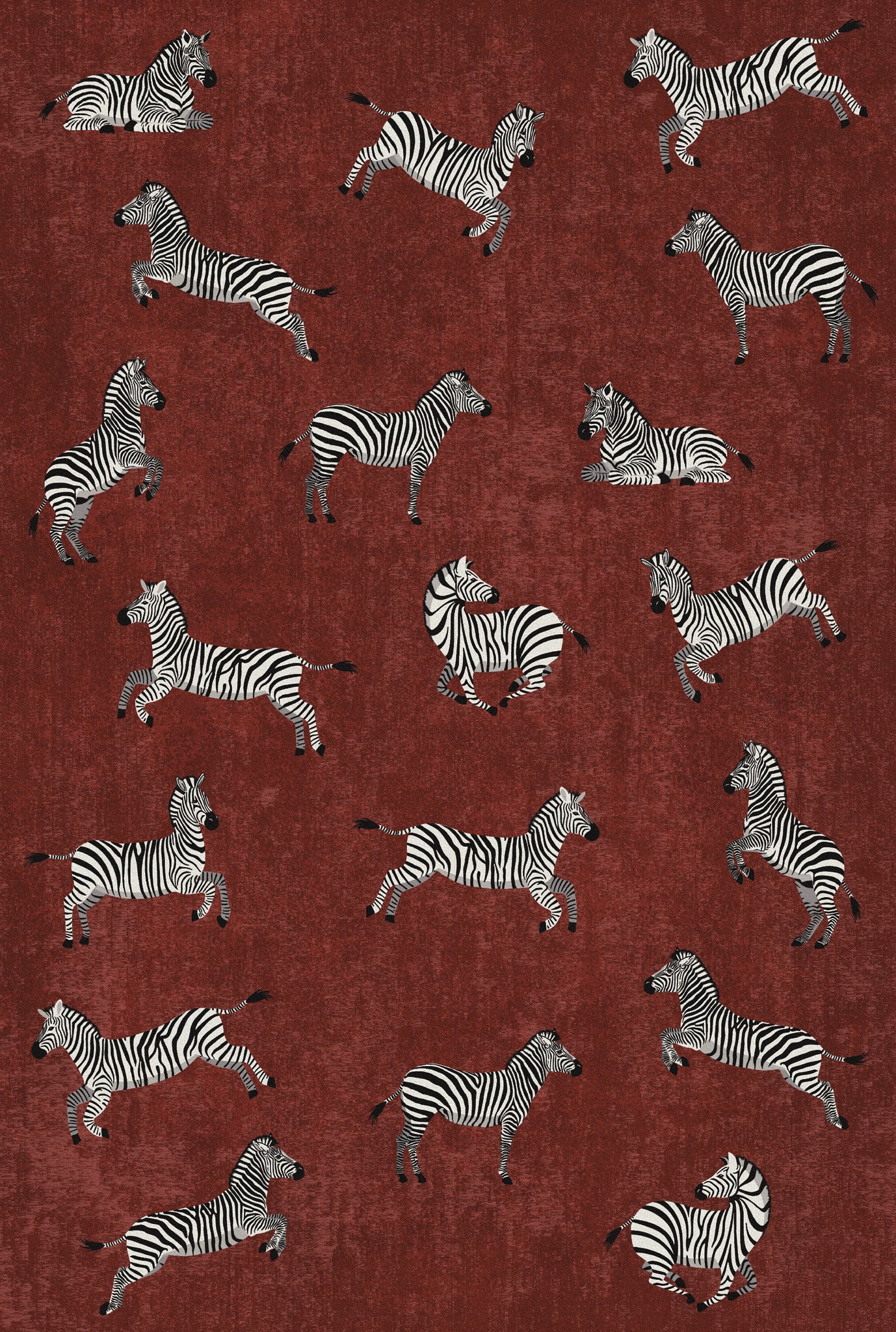 Riley Zebra Print Pattern Rug