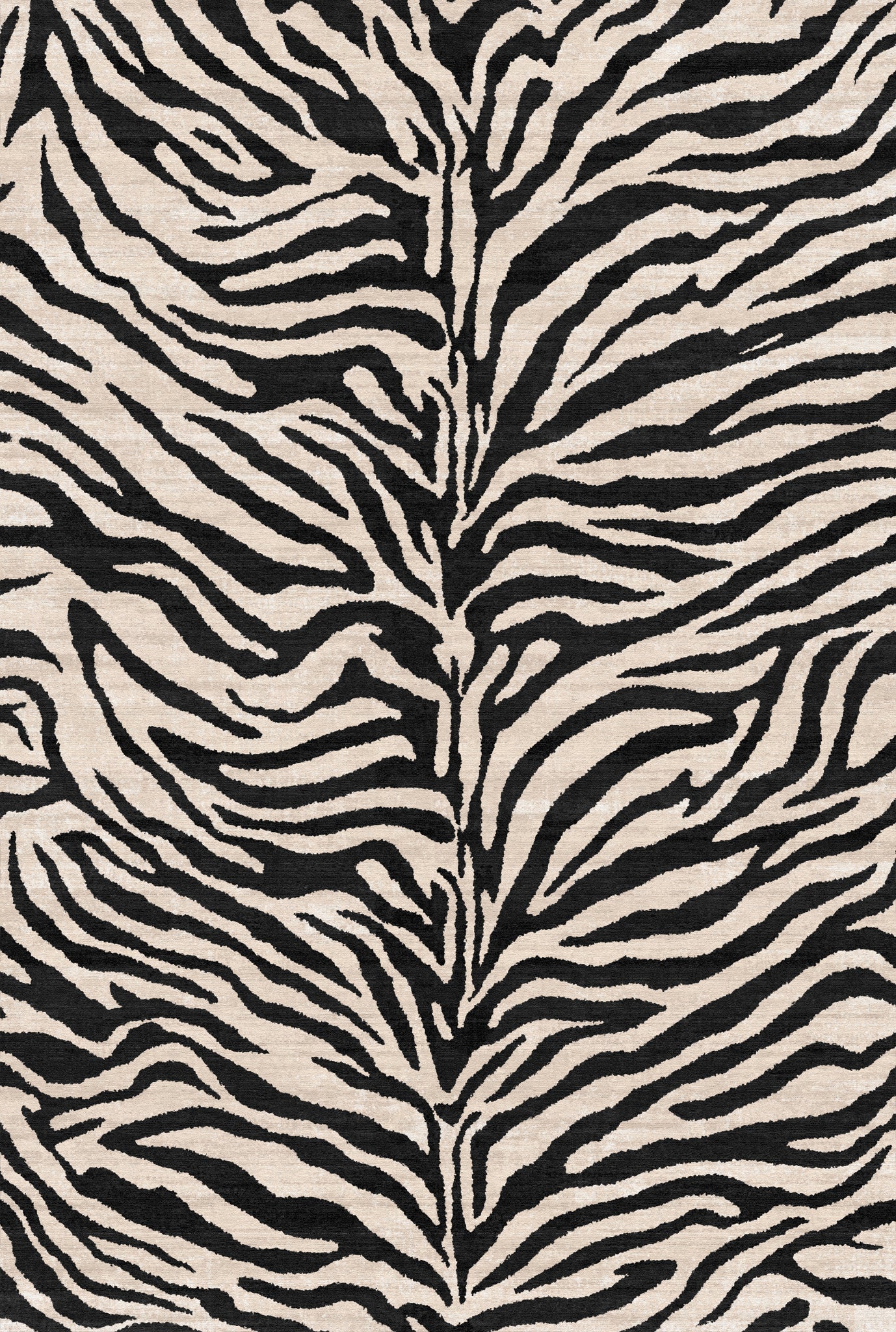 Zaira Tapete com estampado de zebra abstrato