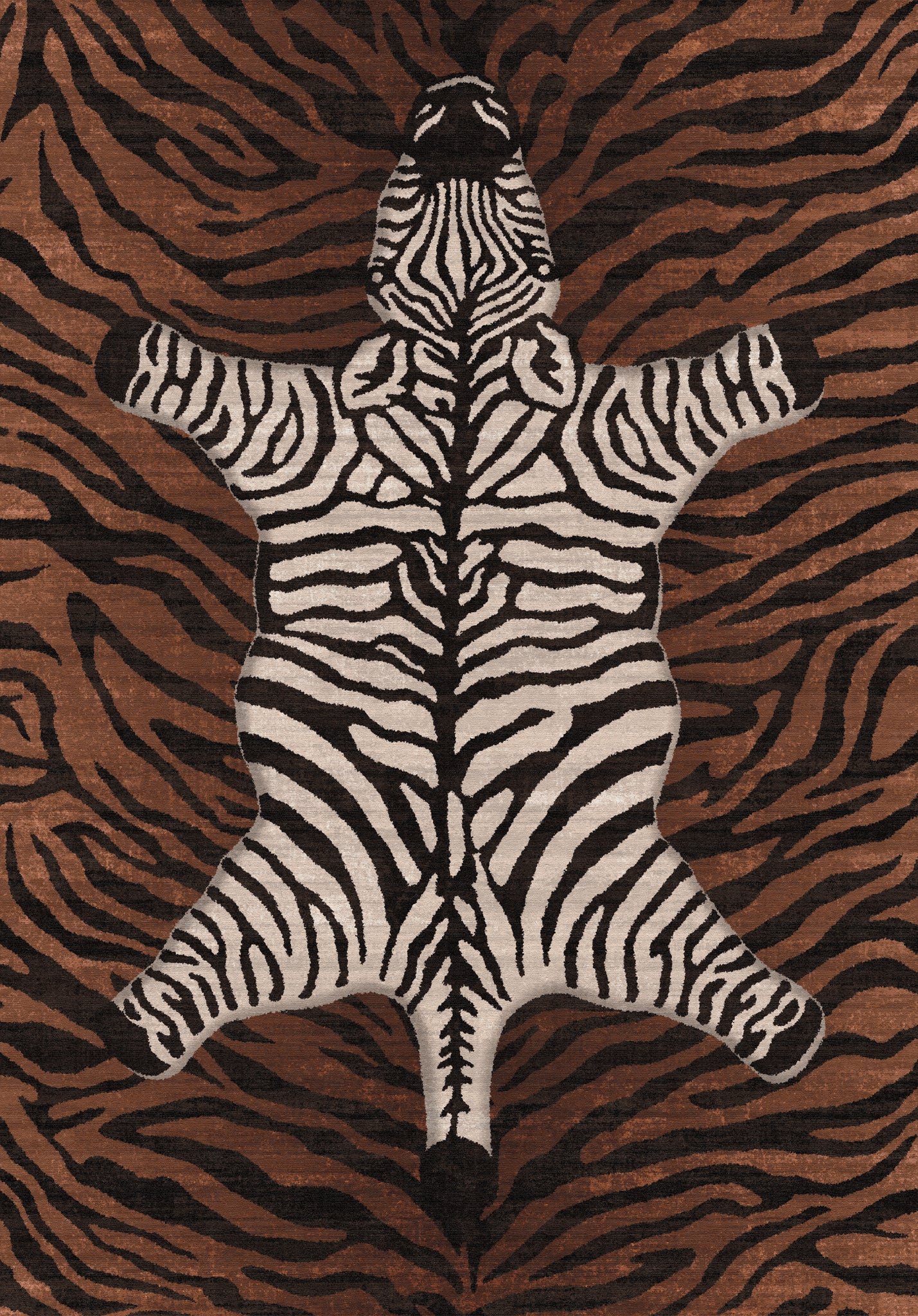 Shaye Dywan Modern Zebra Pattern
