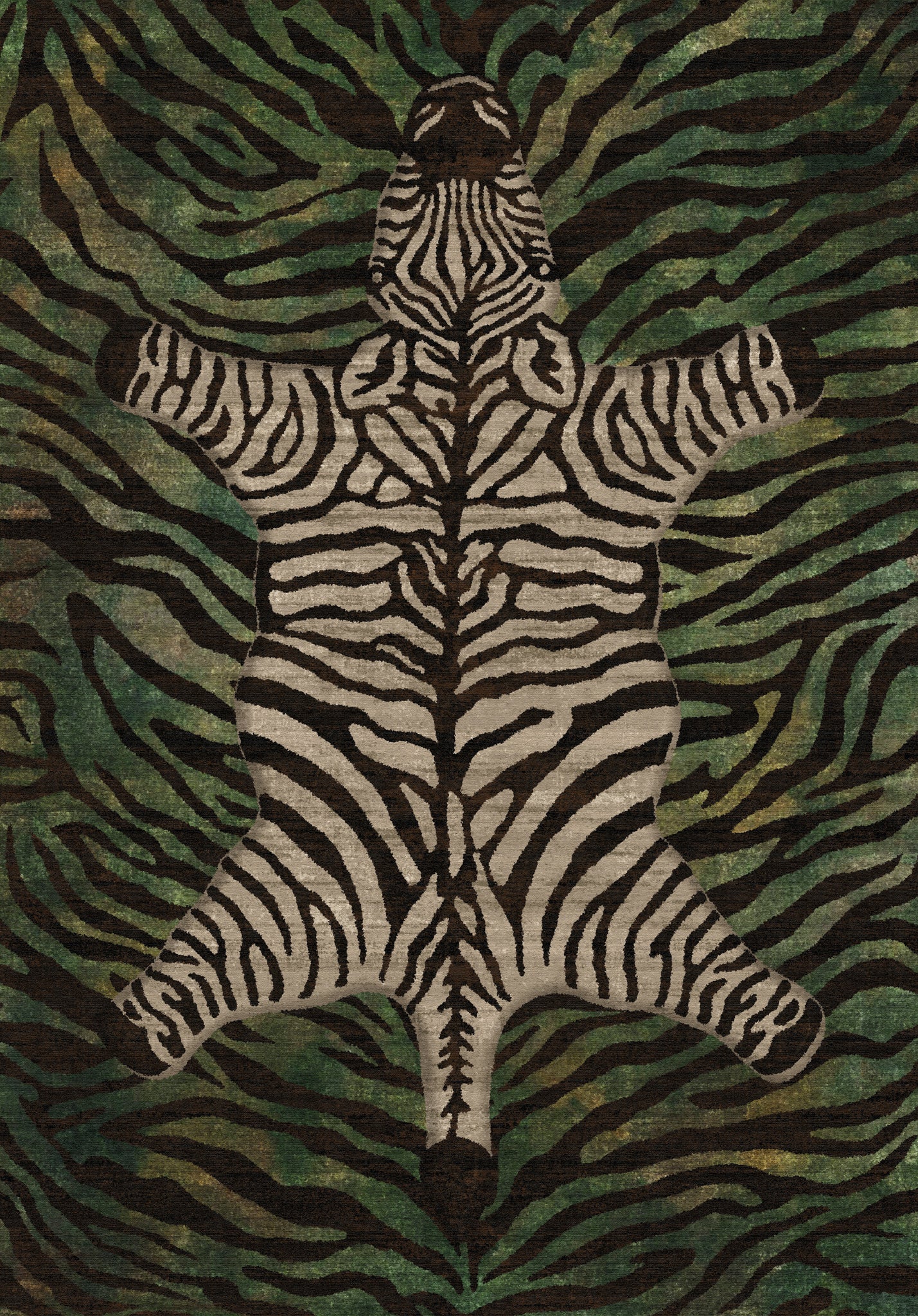 Saie Modern Zebra Pattern Rug
