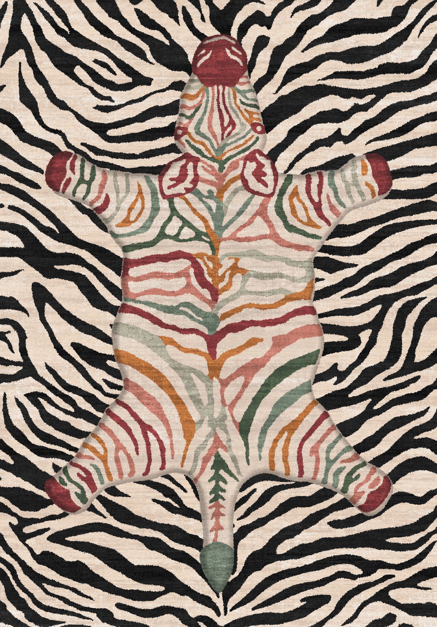 Saie Modern Zebra Pattern Rug