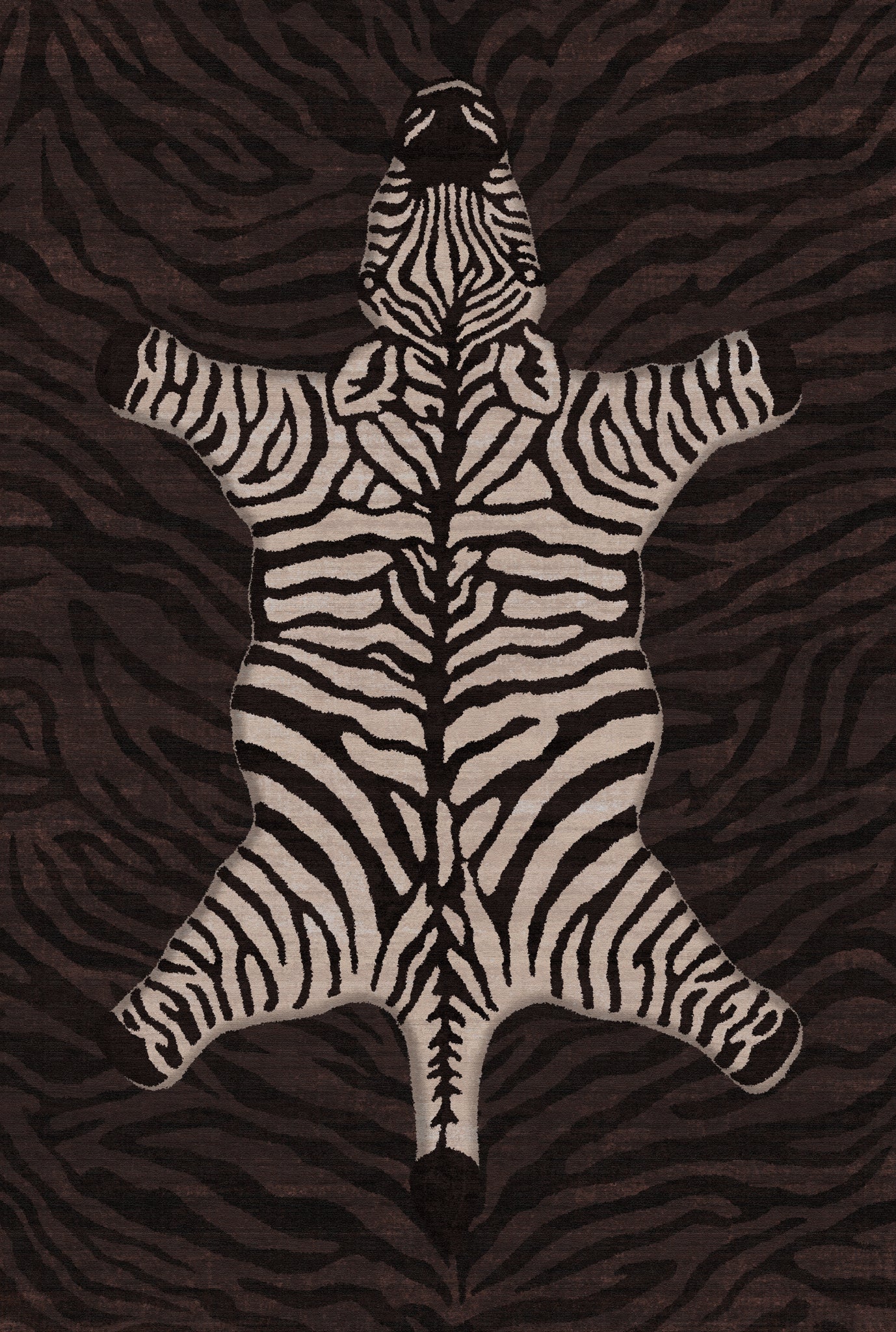 Saie Modern Zebra Pattern Rug