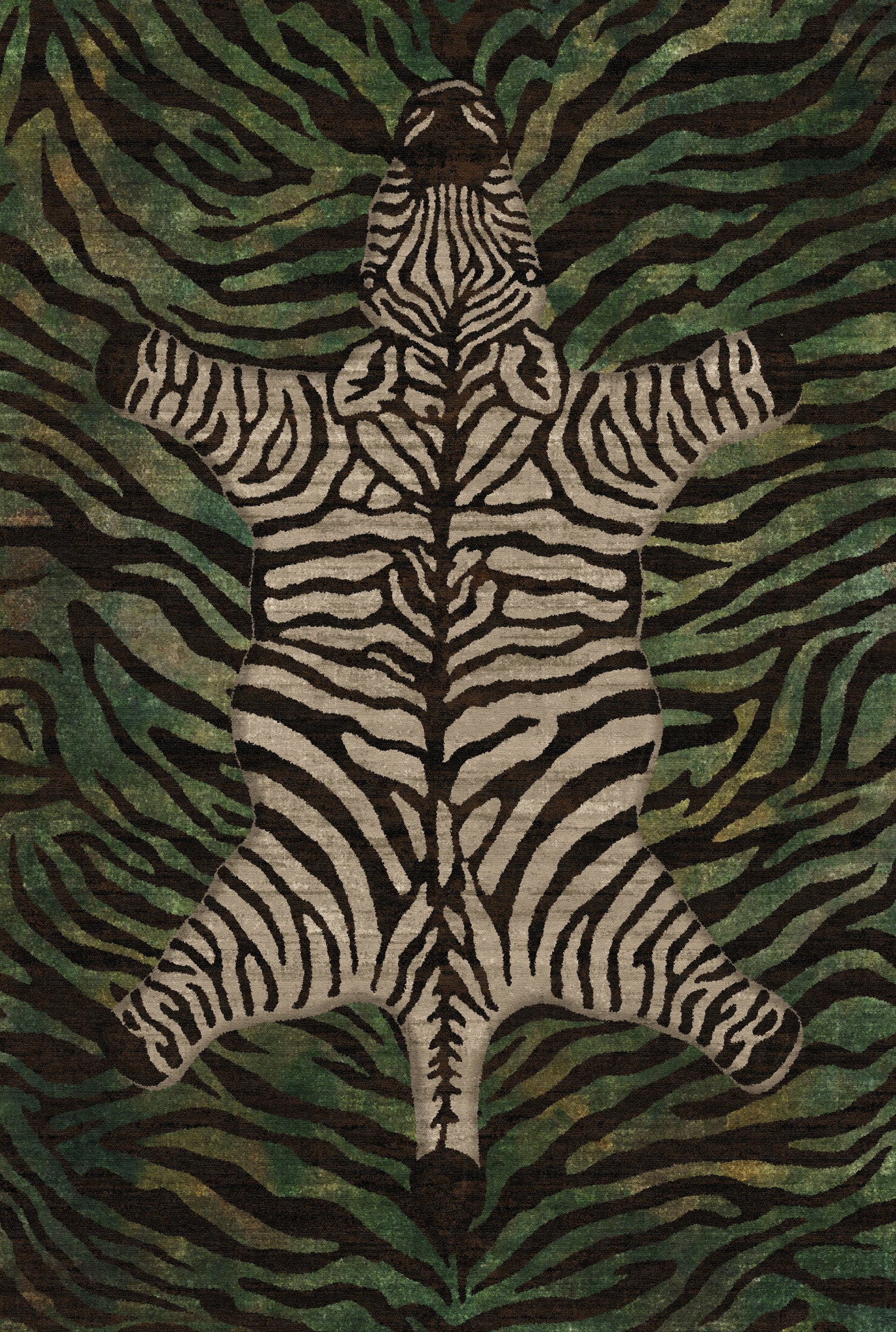Saie Modern Zebra Pattern Rug