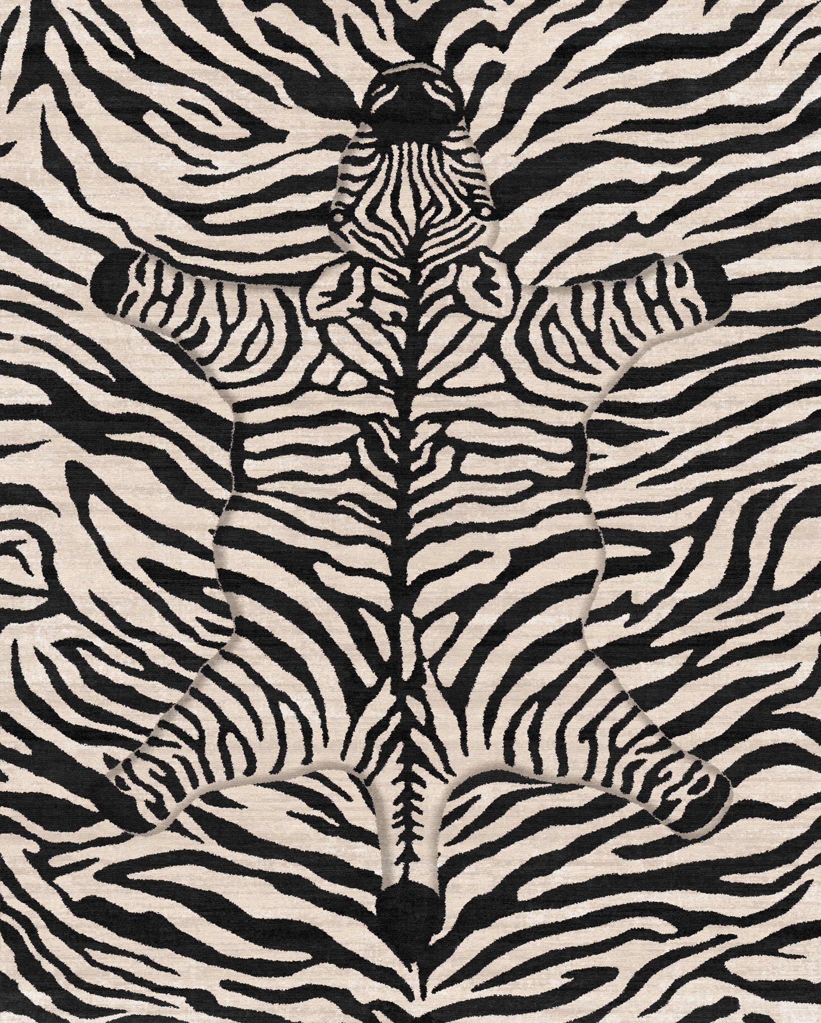 Shaye Dywan Modern Zebra Pattern