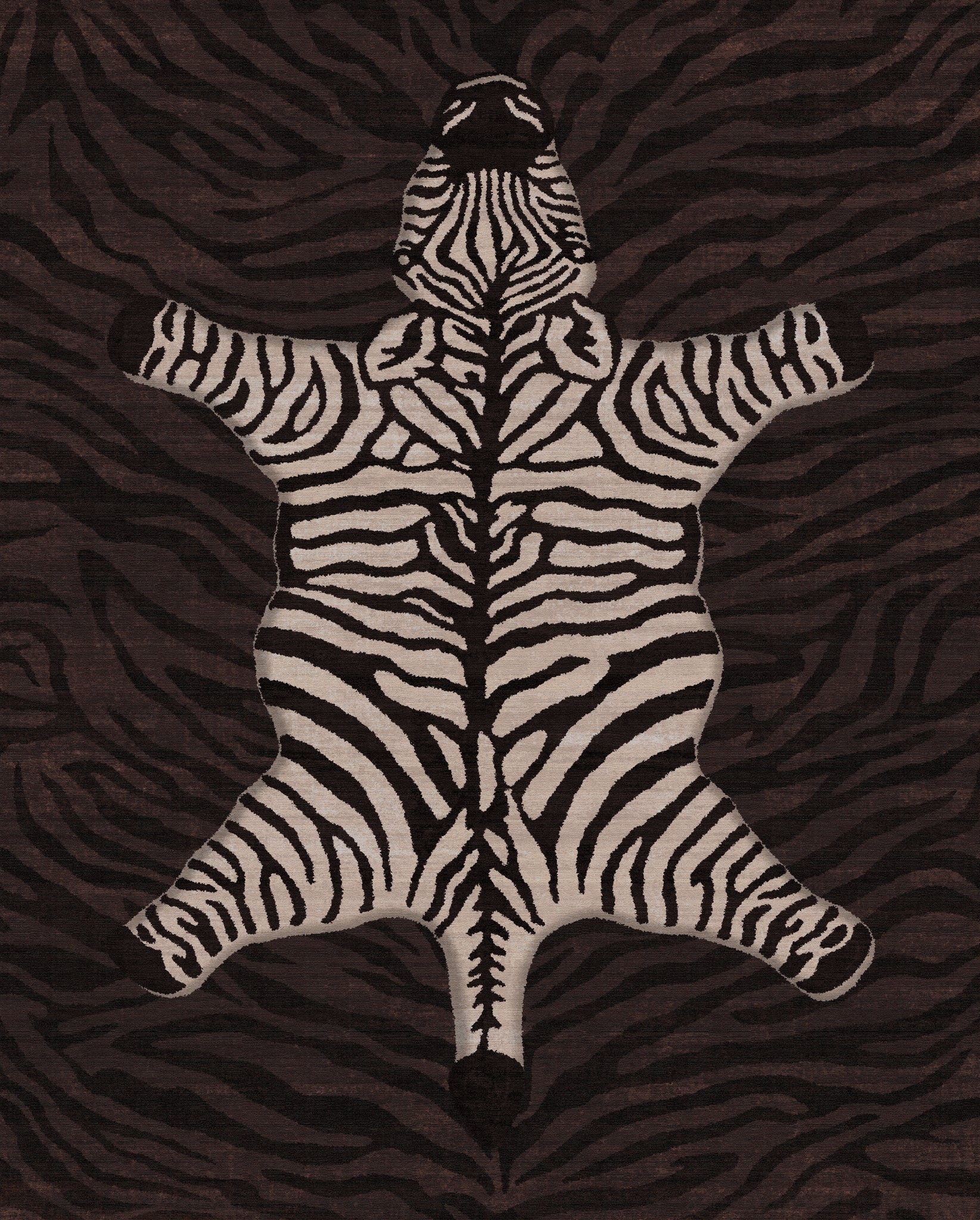 Saie Modern Zebra Pattern Rug