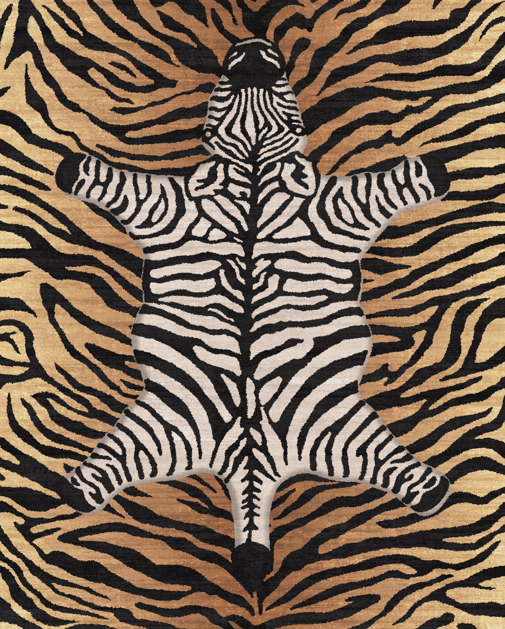 Shaye Dywan Modern Zebra Pattern