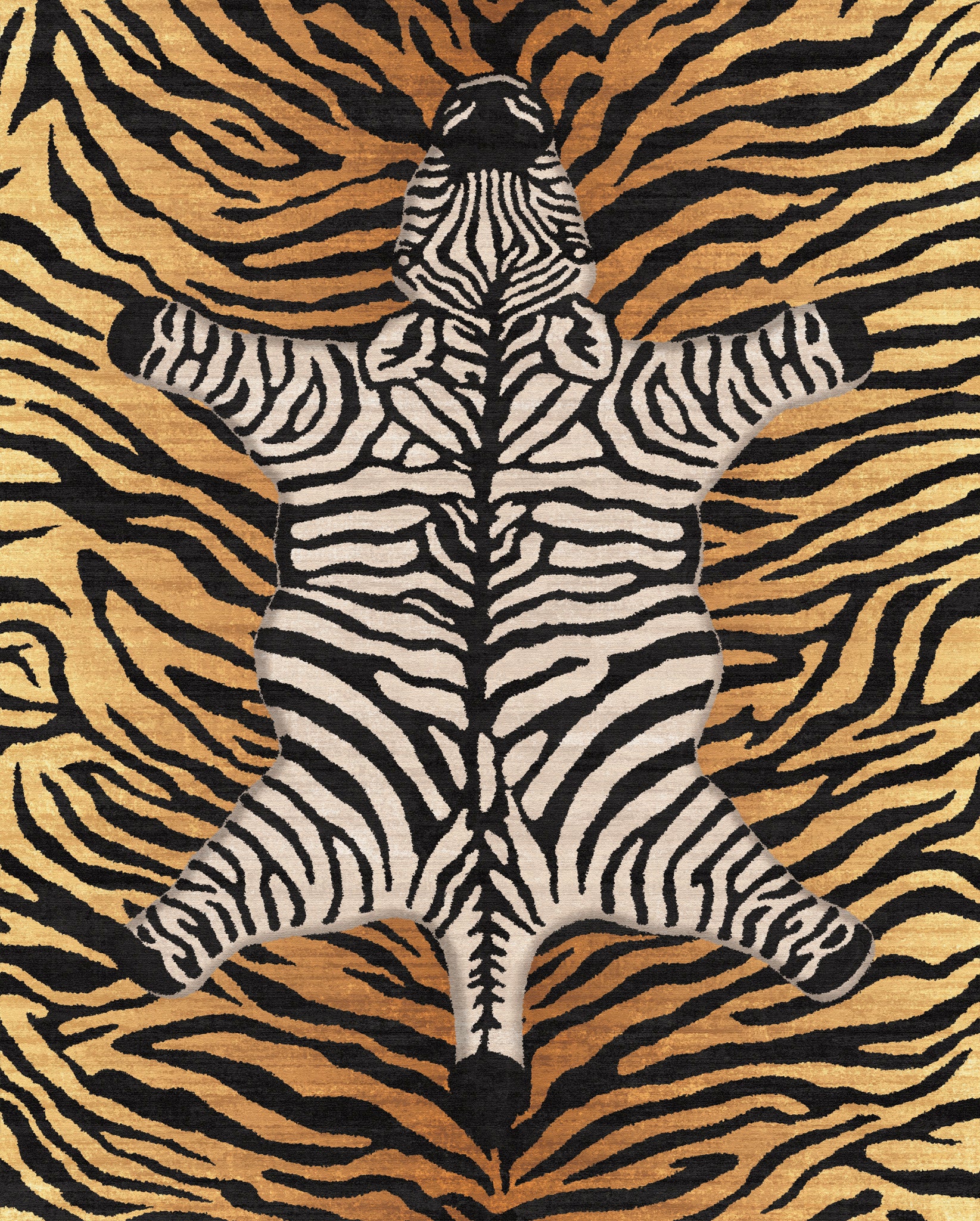 Saie Modern Zebra Pattern Rug