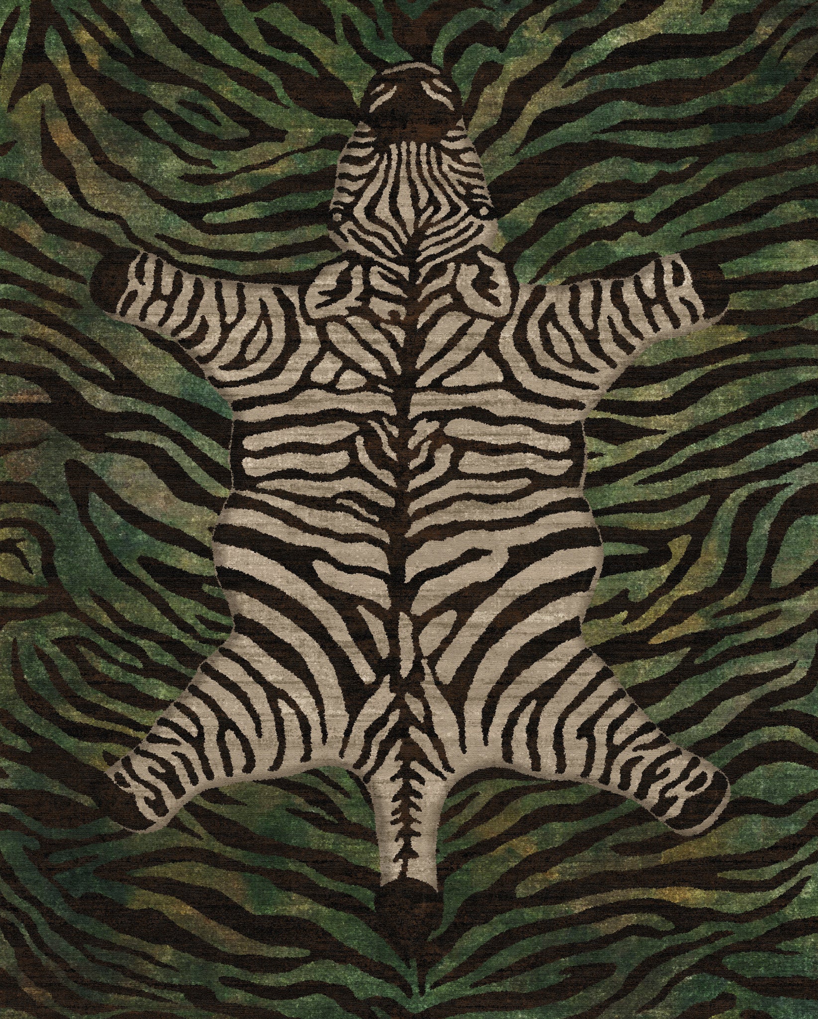 Saie Modern Zebra Pattern Rug