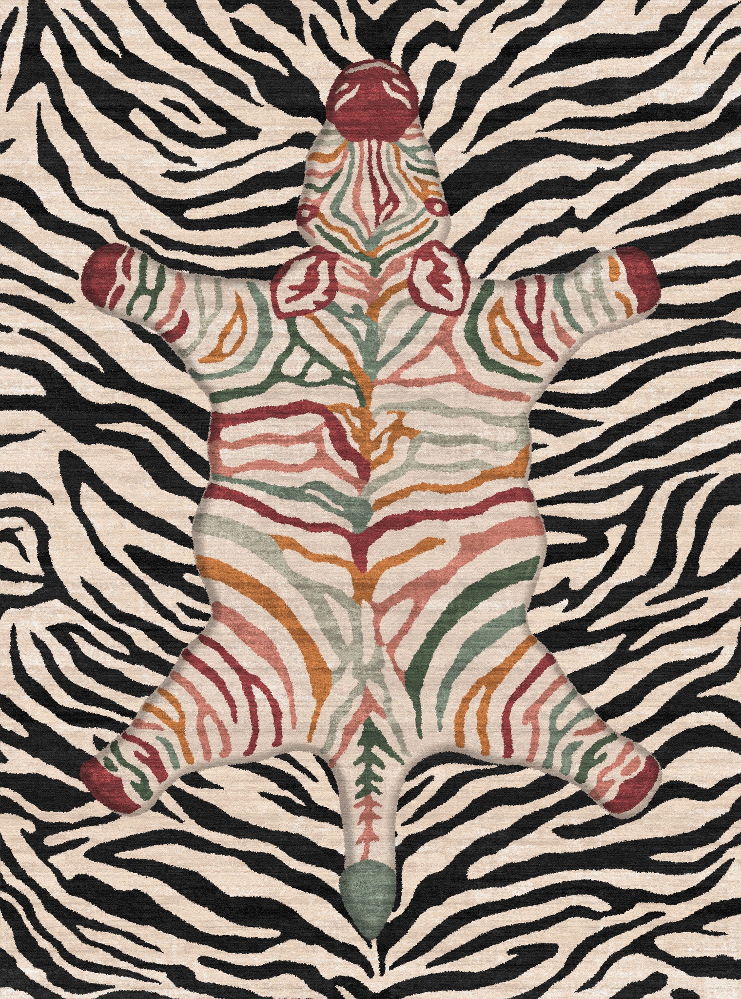 Saie Modern Zebra Pattern Rug