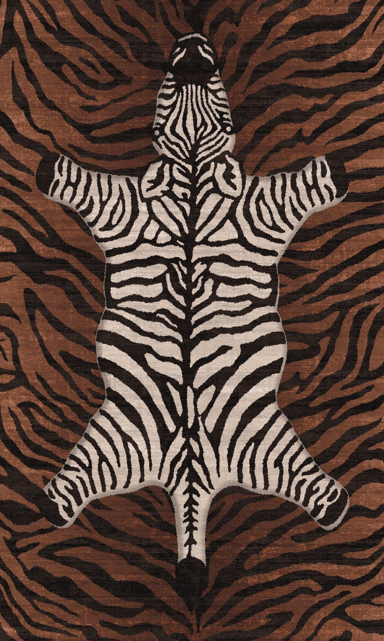 Shaye Dywan Modern Zebra Pattern