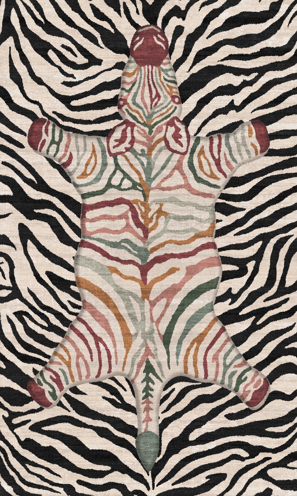 Shaye Dywan Modern Zebra Pattern