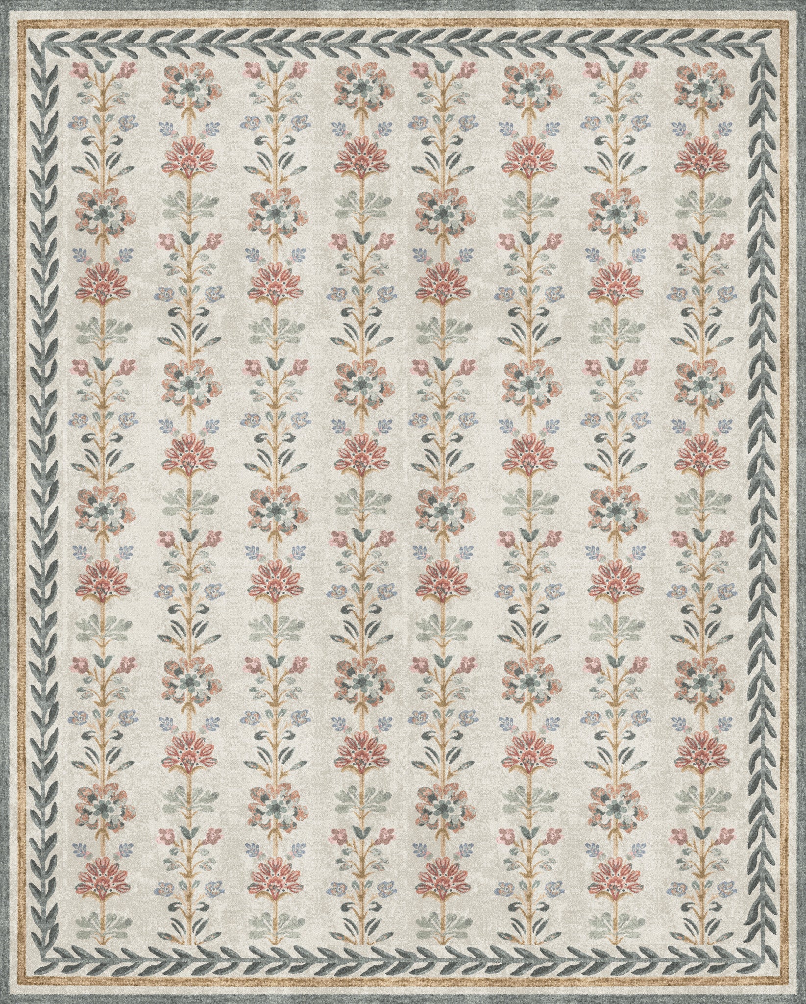 Aimee Vintage Botanisch Tapijt