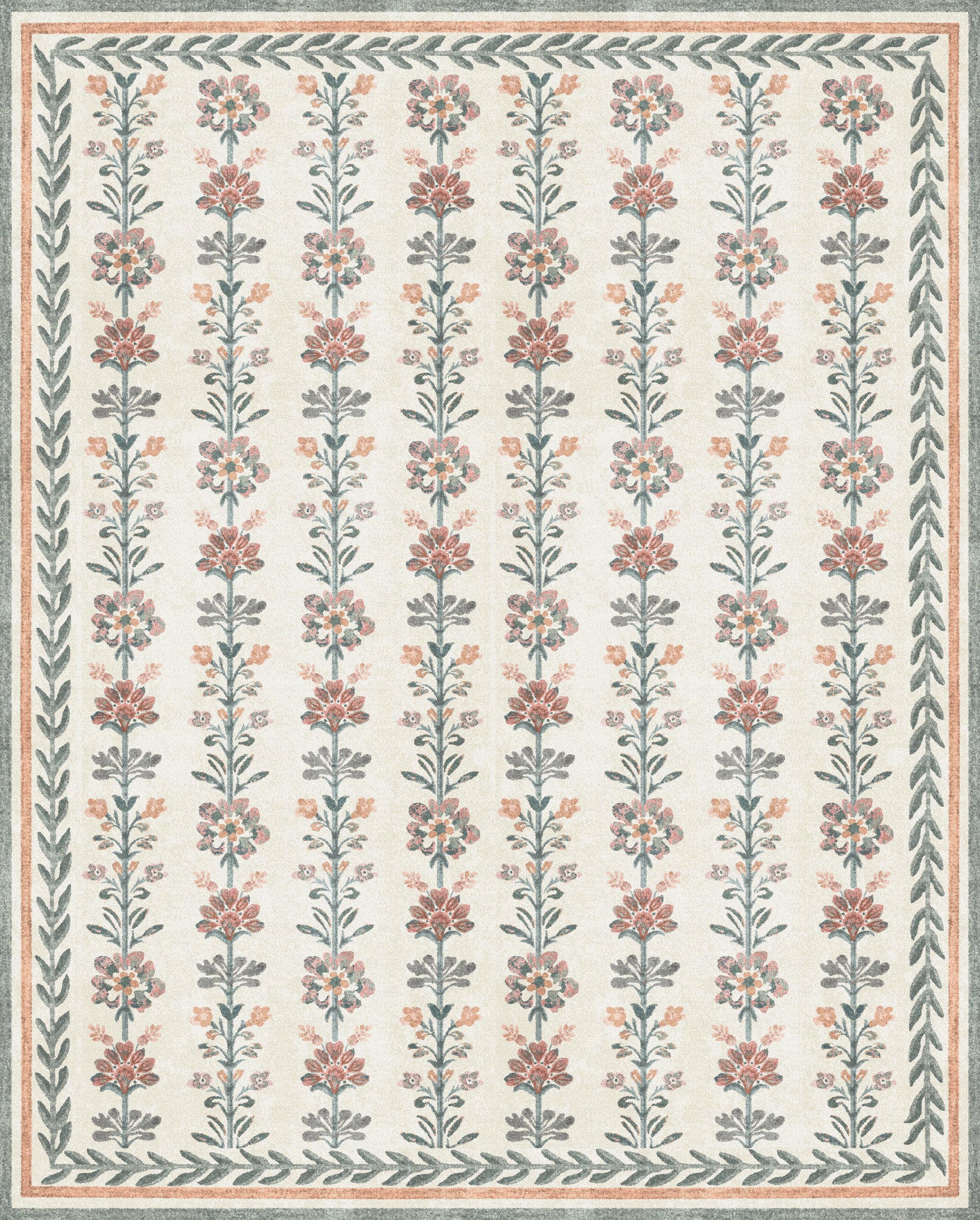 Aimee Vintage Botanisch Tapijt