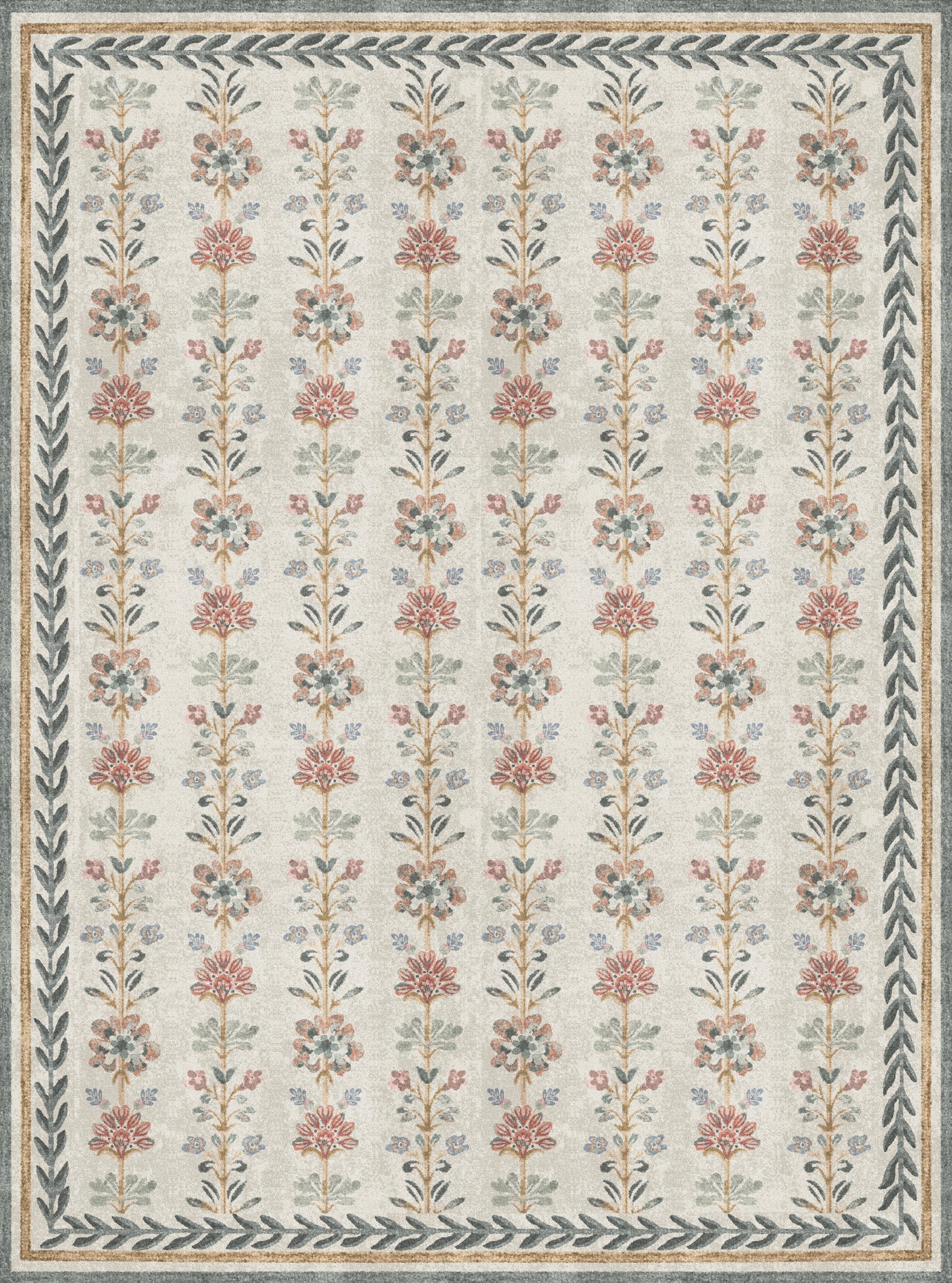 Aimee Vintage Botanisch Tapijt