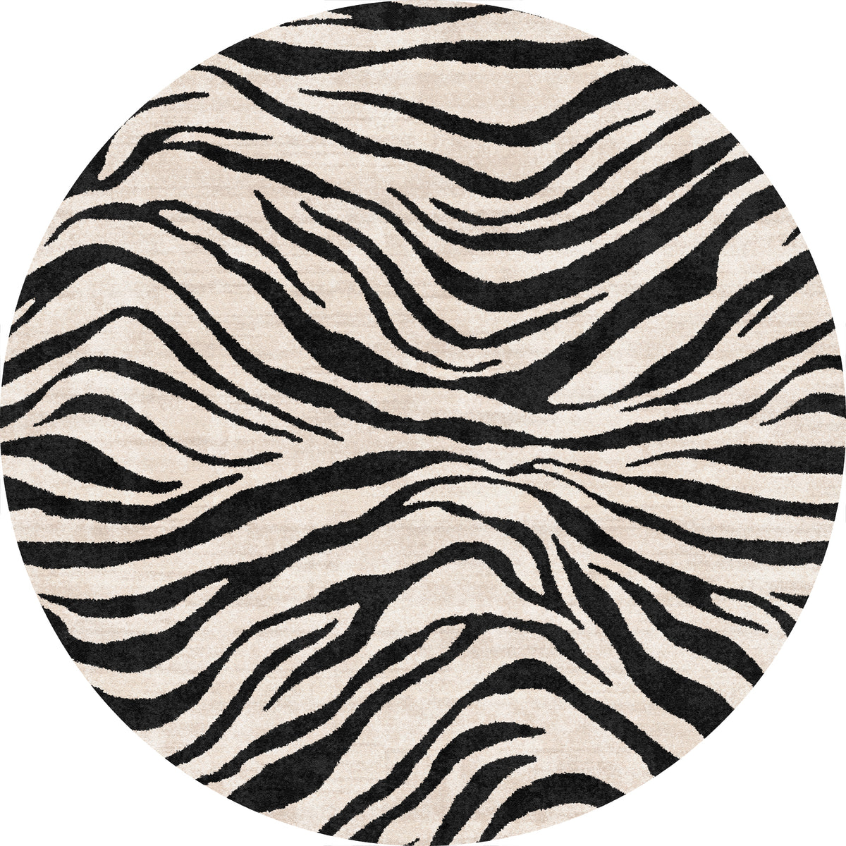 Roxy Wavy Zebra Print Rug