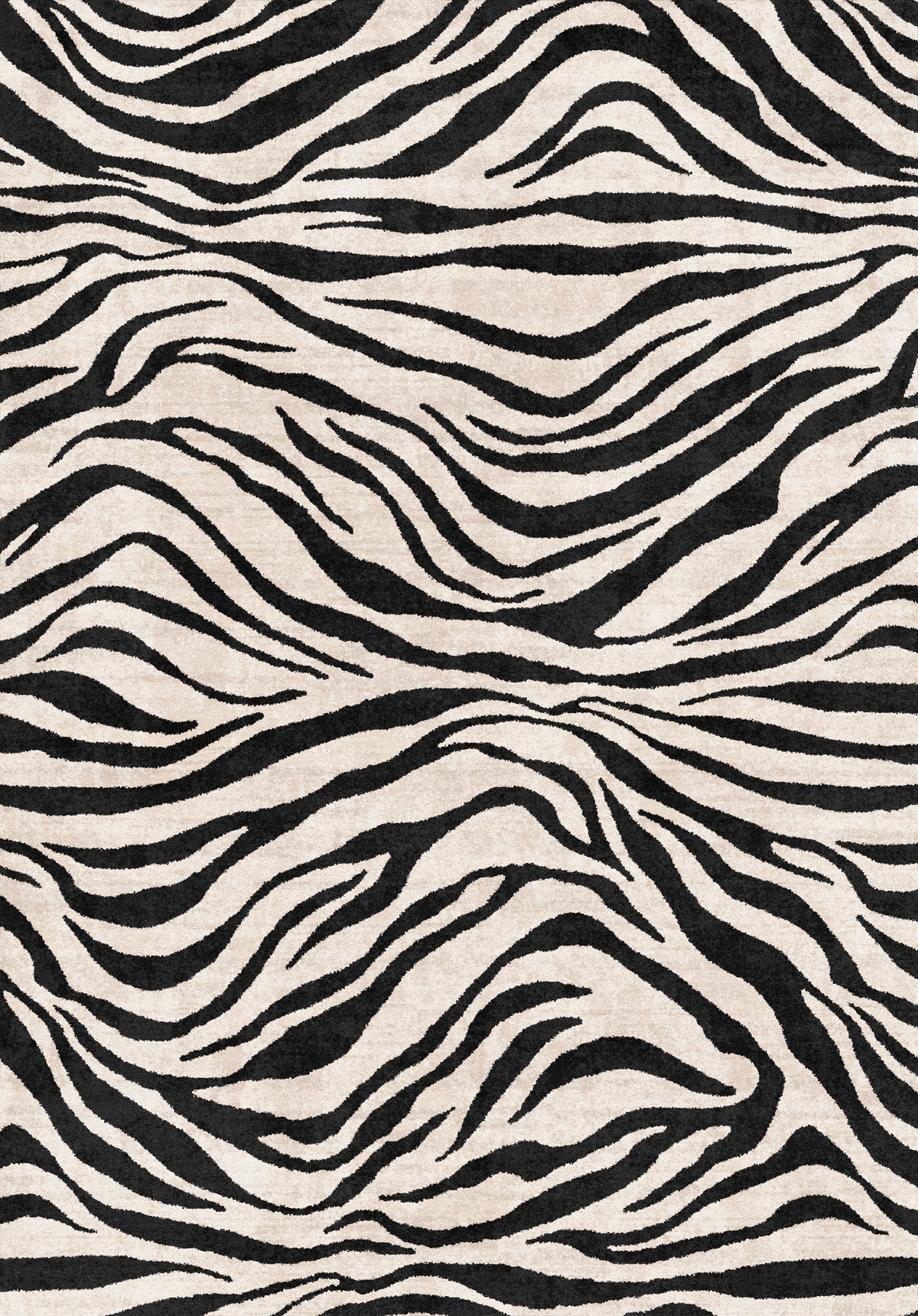 Roxy Wavy Zebra Print Rug