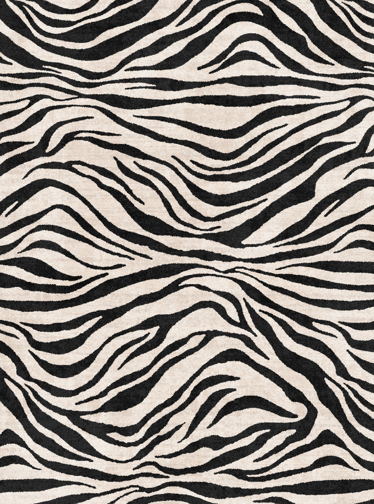 Roxy Wavy Zebra Print Rug