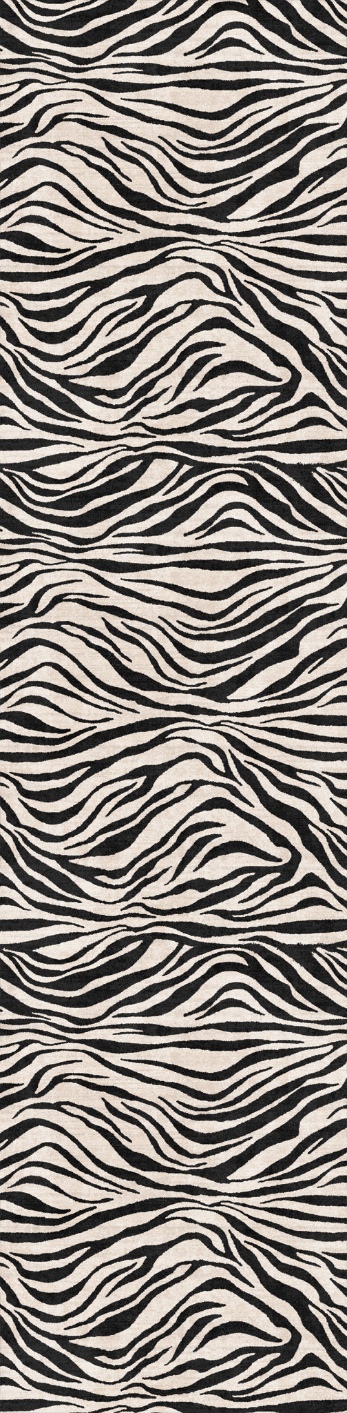 Roxy Wavy Zebra Print Rug