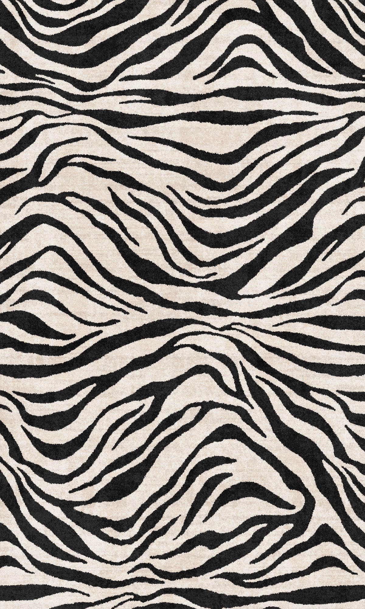 Roxy Wavy Zebra Print Rug