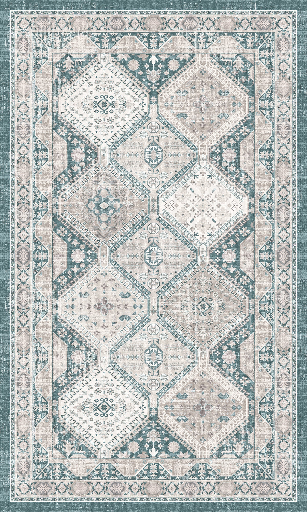 Everly Geometrischer Medaillon-Teppich