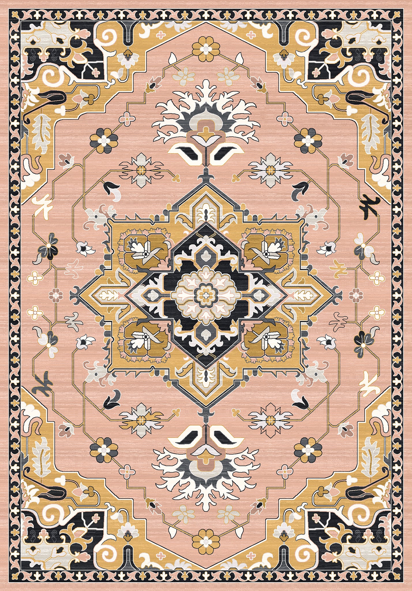 Lena Ornamental Floral Design Rug