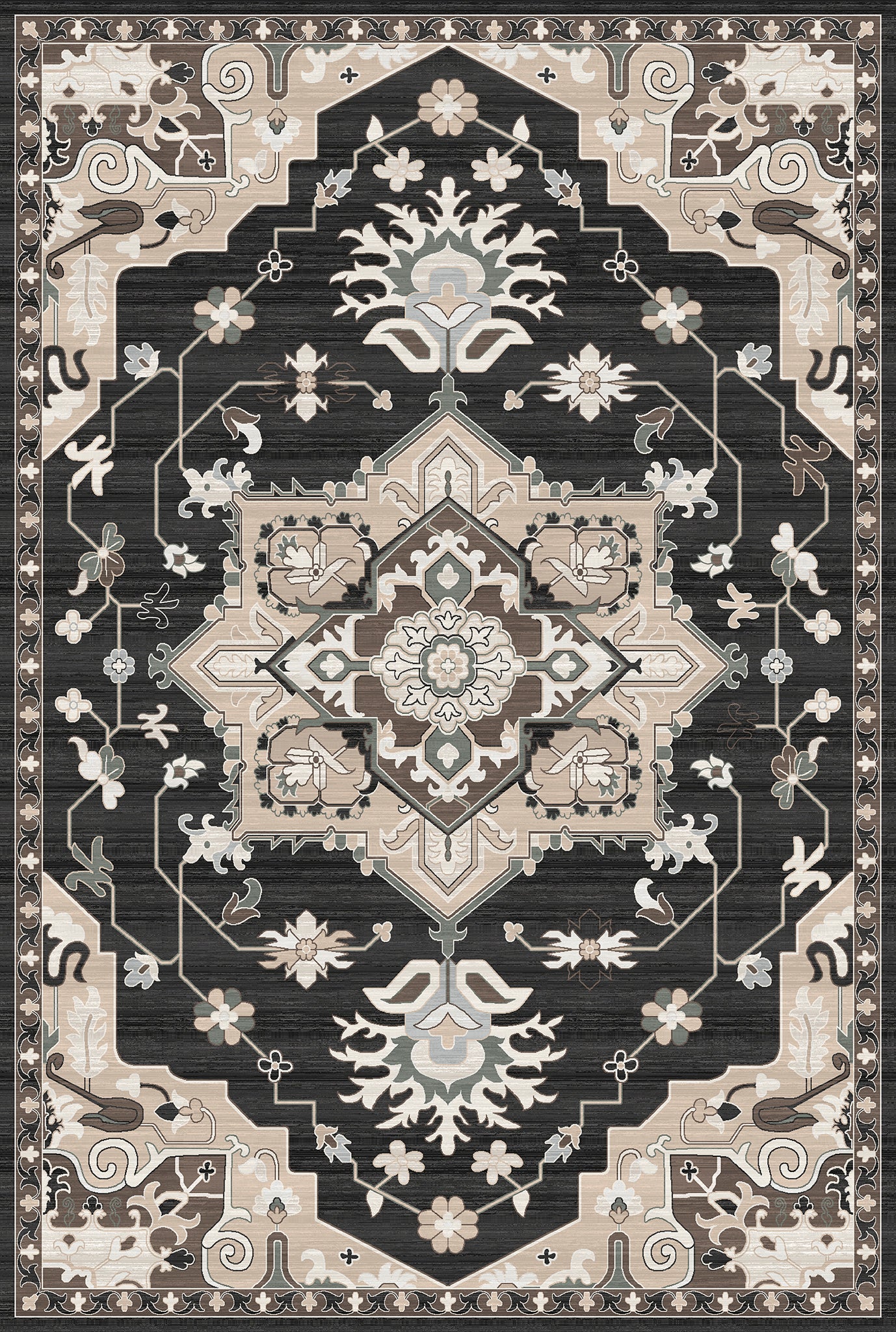 Lena Ornamental Floral Design Rug