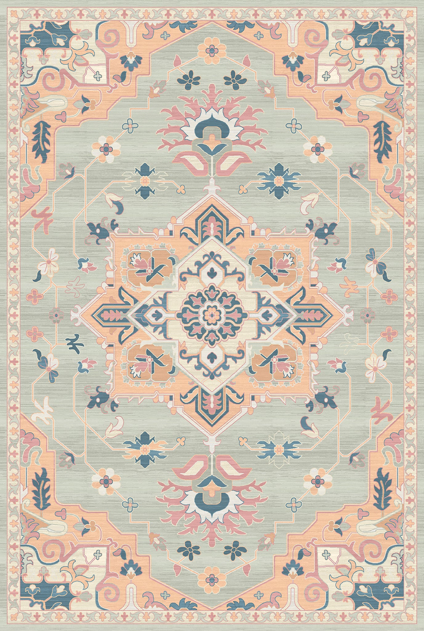 Lena Ornamental Floral Design Rug