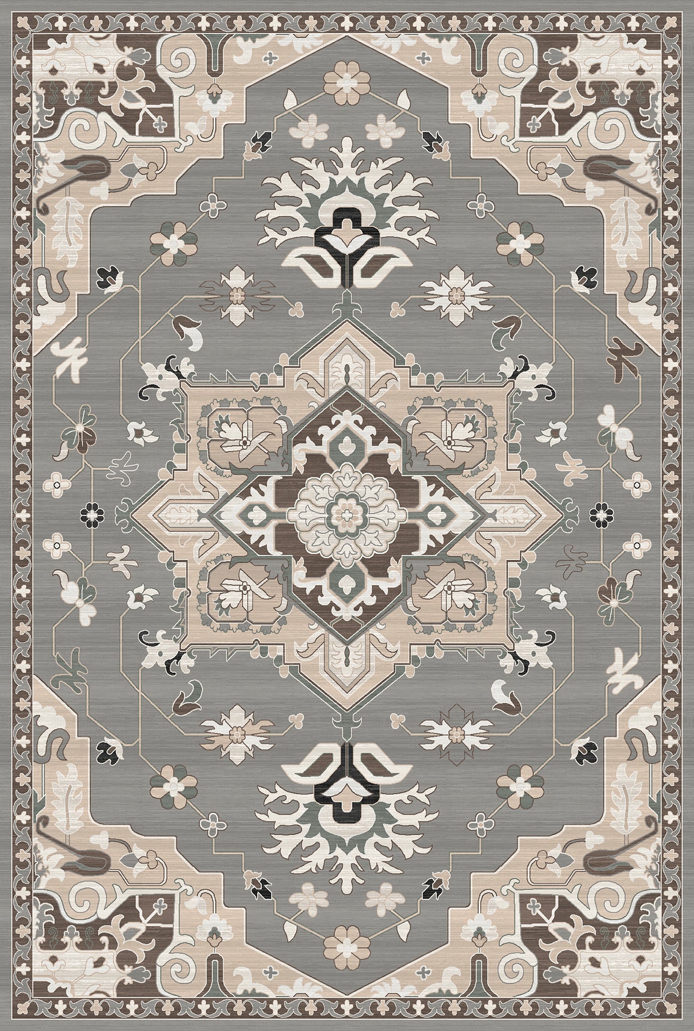 Lena Ornamental Floral Design Rug