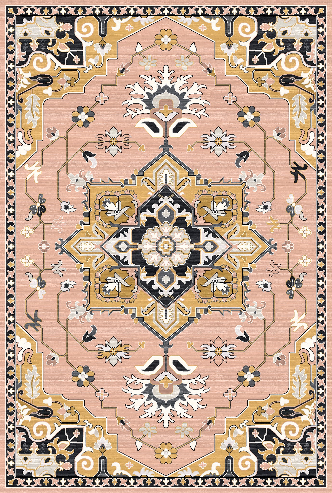 Lena Ornamental Floral Design Rug