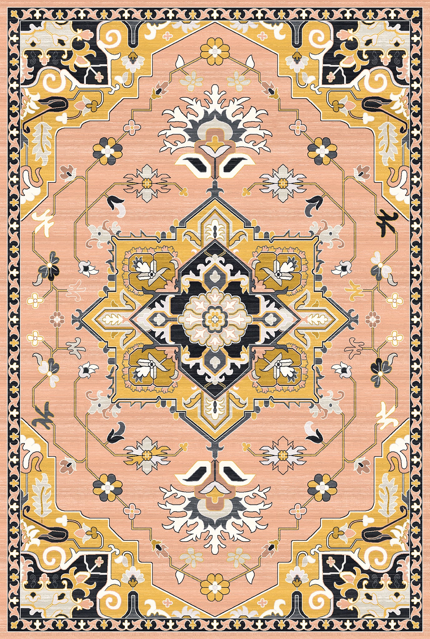 Lena Prydnadsblommig Designmatta