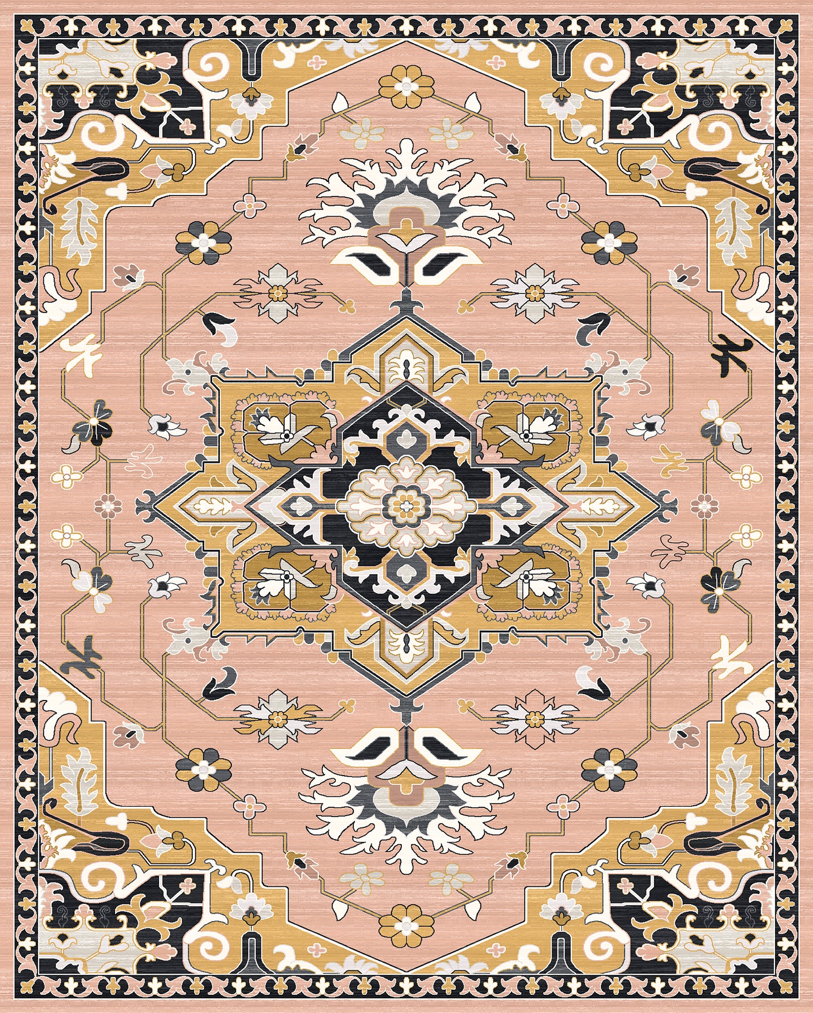 Lena Ornamental Floral Design Rug