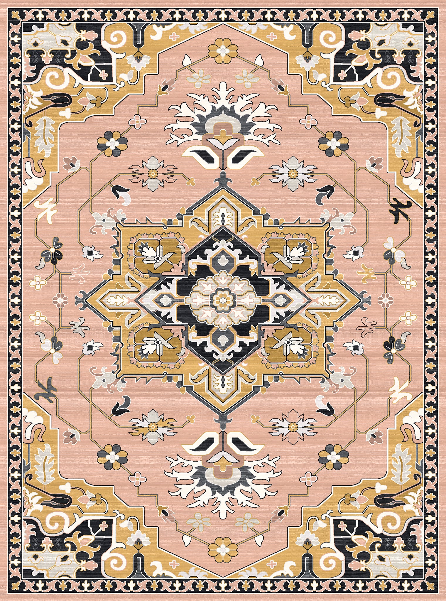 Lena Ornamental Floral Design Rug