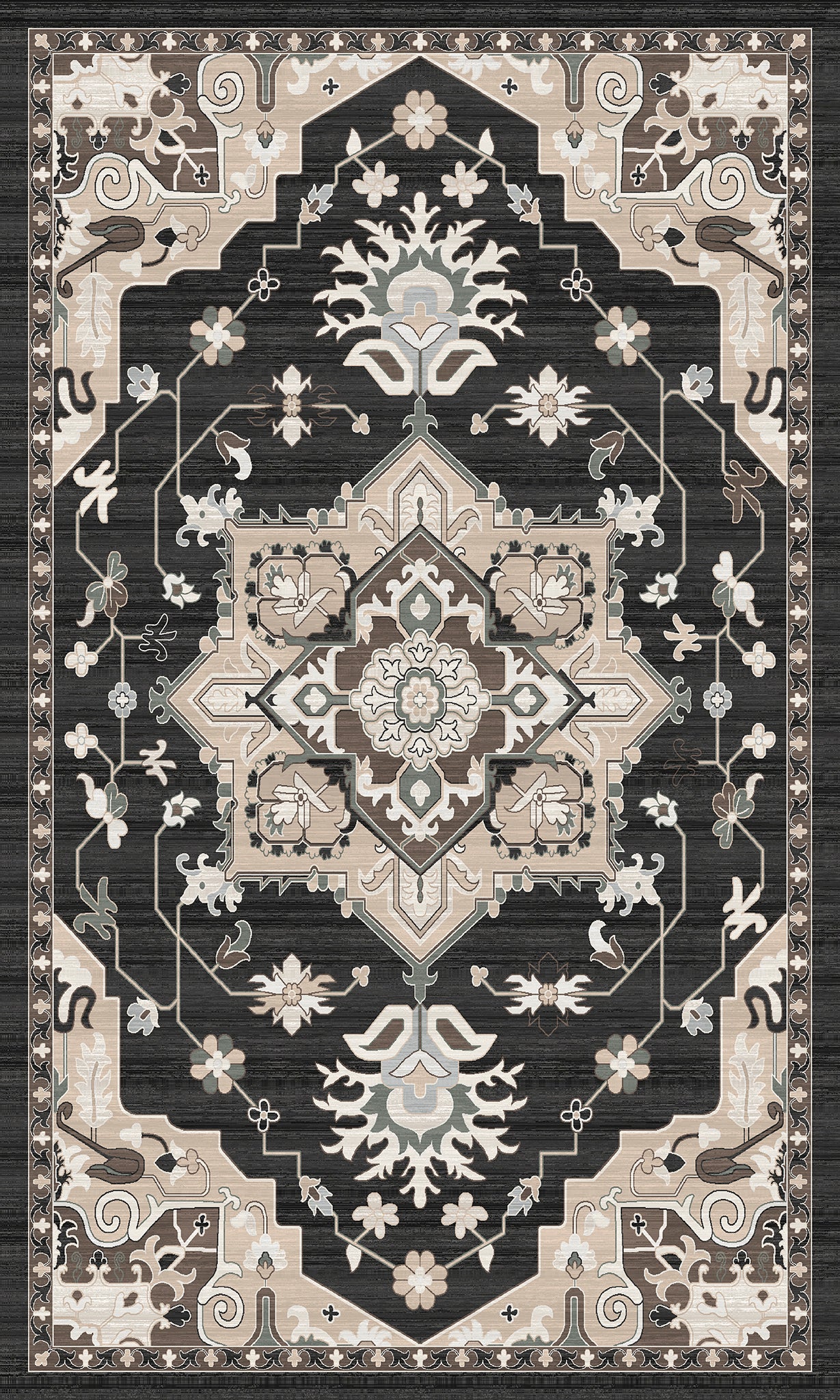 Lena Ornamental Floral Design Rug