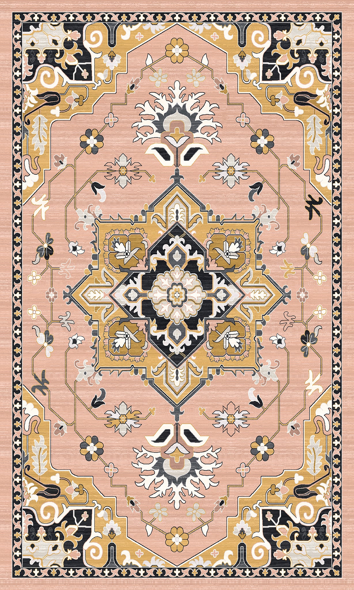 Lena Ornamental Floral Design Rug