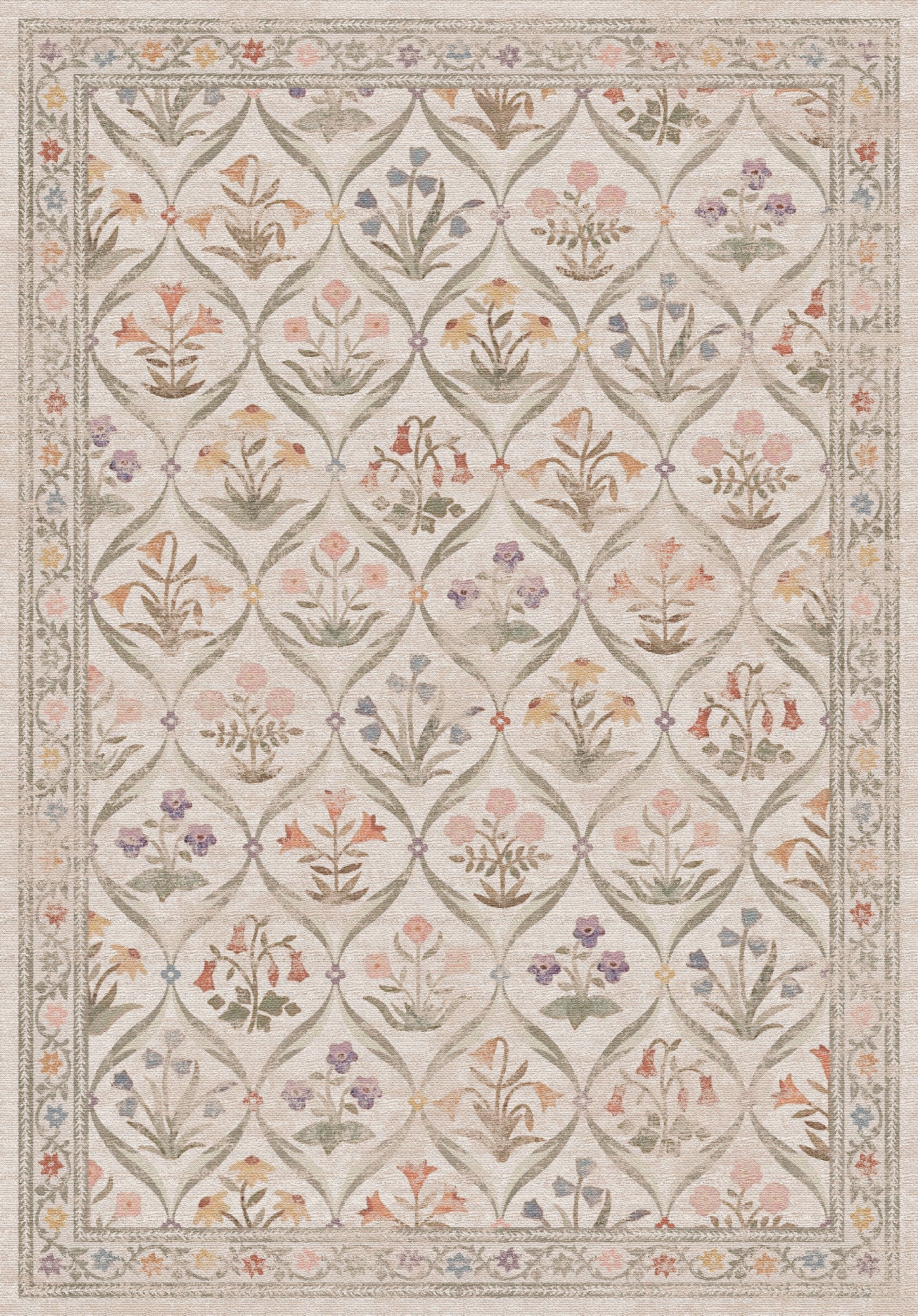 Claire Tapis floral vintage
