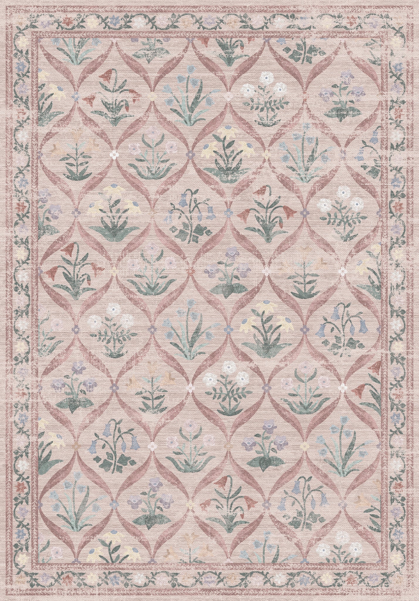 Claire Vintage-Blumenteppich