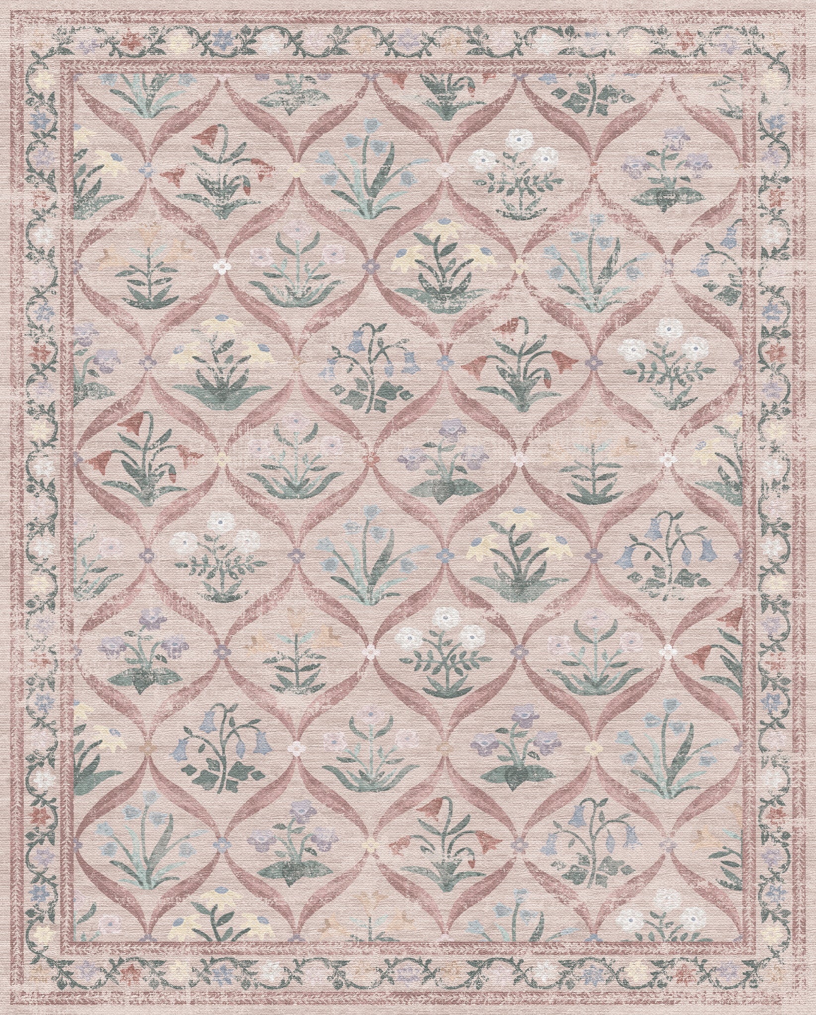 Claire Vintage-Blumenteppich