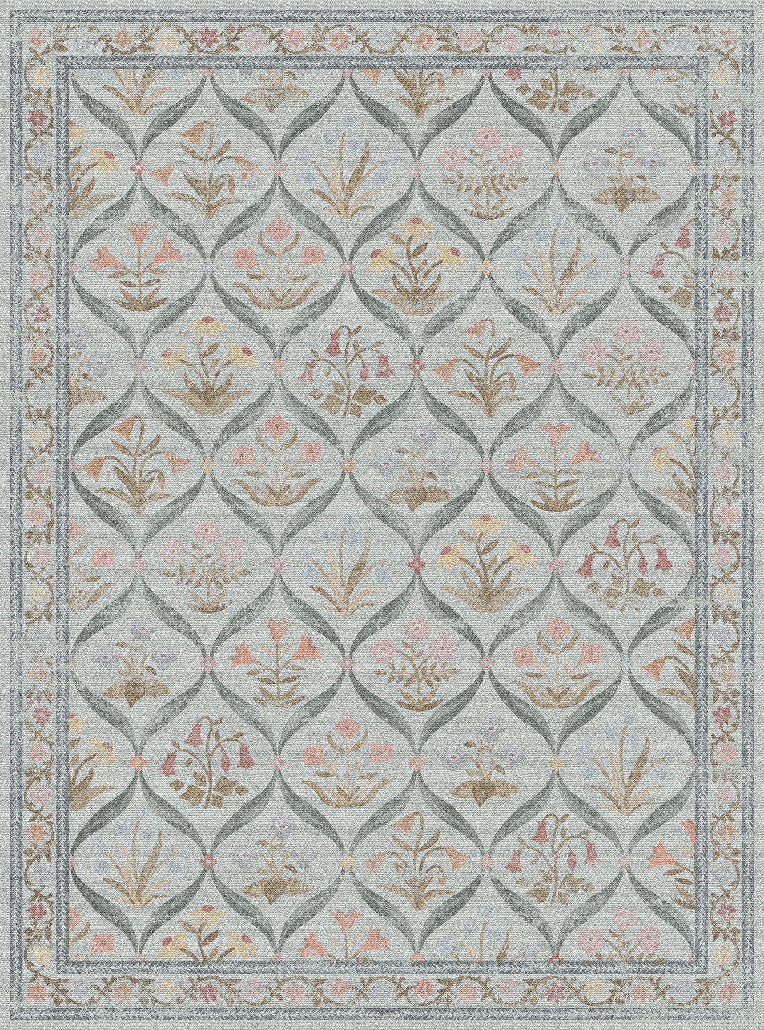 Claire Vintage-Blumenteppich
